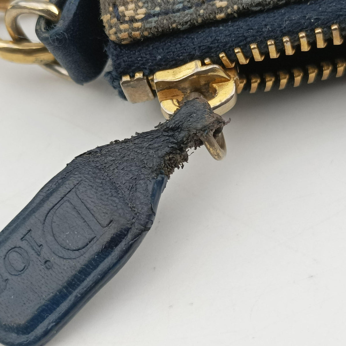Secondhand Christian Dior Saddle Navy Jacquard x Leather  shoulderbag | stylenewstar