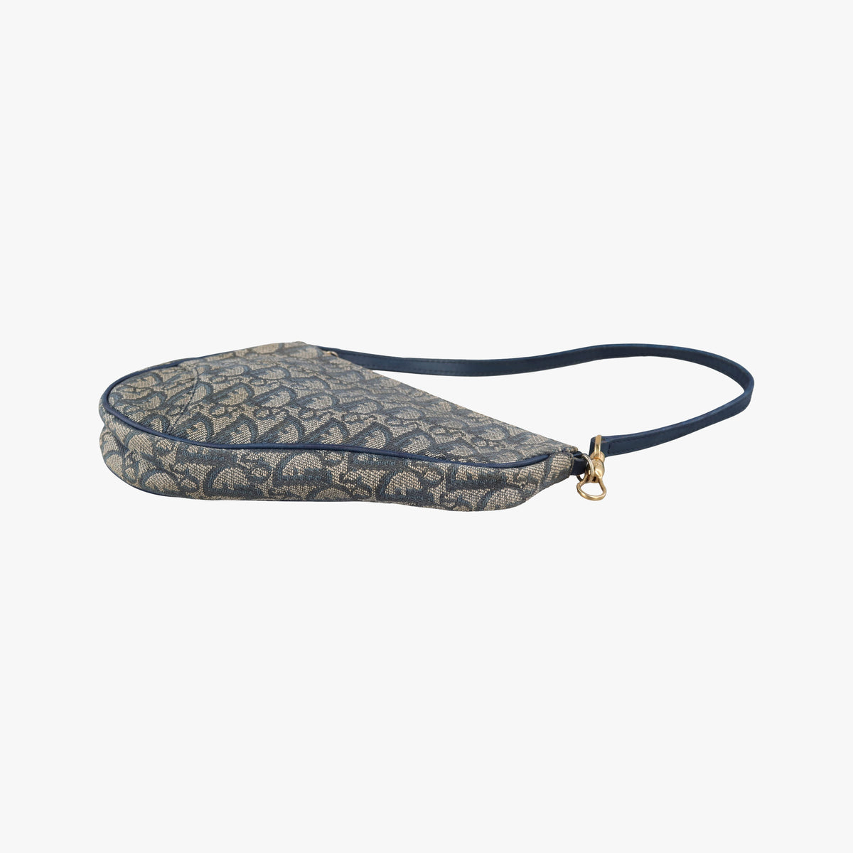 Secondhand Christian Dior Saddle Navy Jacquard x Leather  shoulderbag | stylenewstar