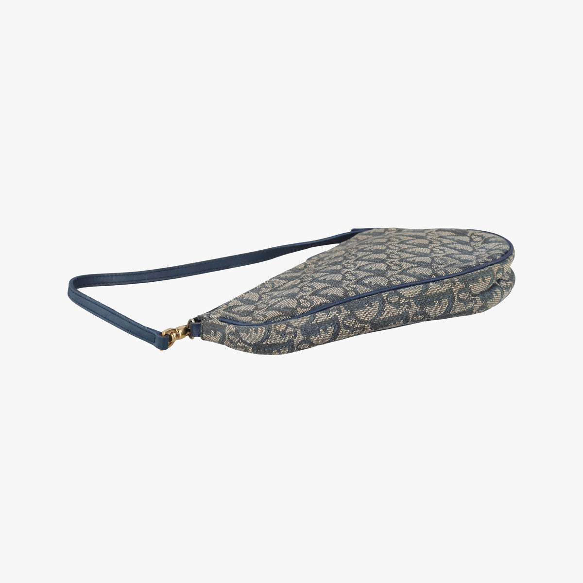 Secondhand Christian Dior Saddle Navy Jacquard x Leather  shoulderbag | stylenewstar