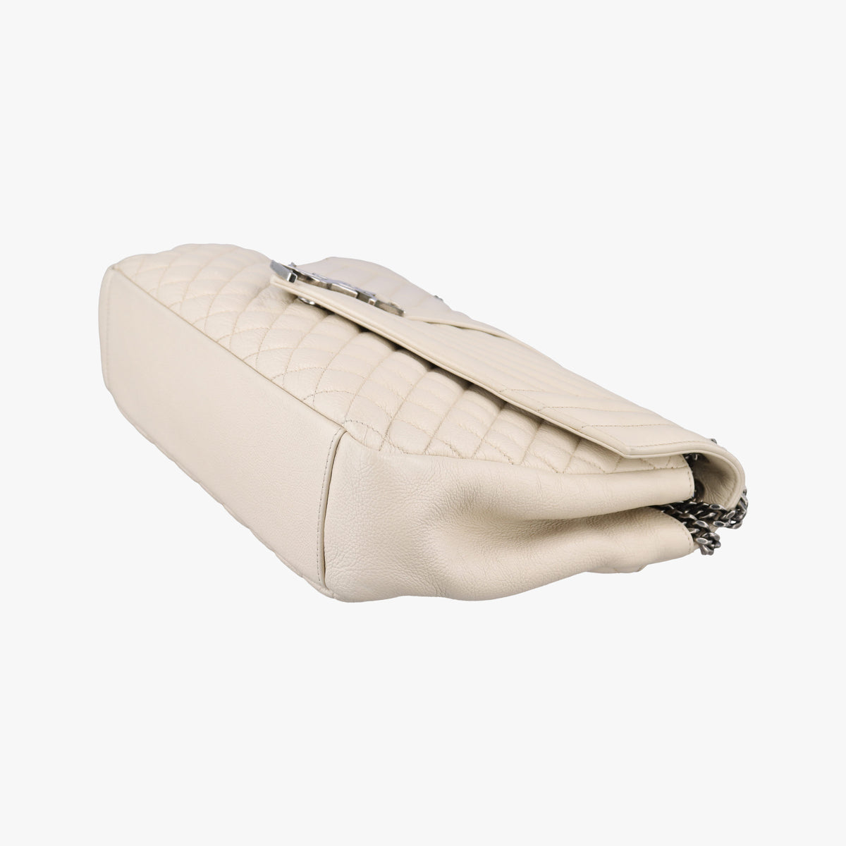 Secondhand Yves Saint Laurent ENVELOPE White Leather 440115 shoulderbag | stylenewstar