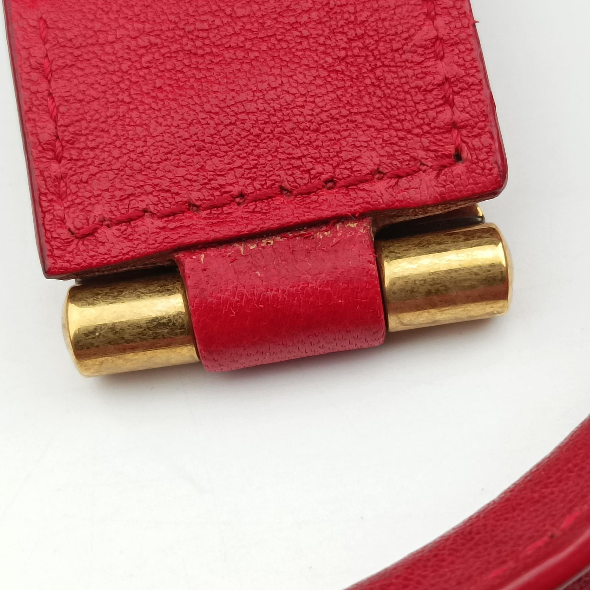 Vintage Yves Saint Laurent Cabas ChYc Red Leather 279079 handbag | stylenewstar