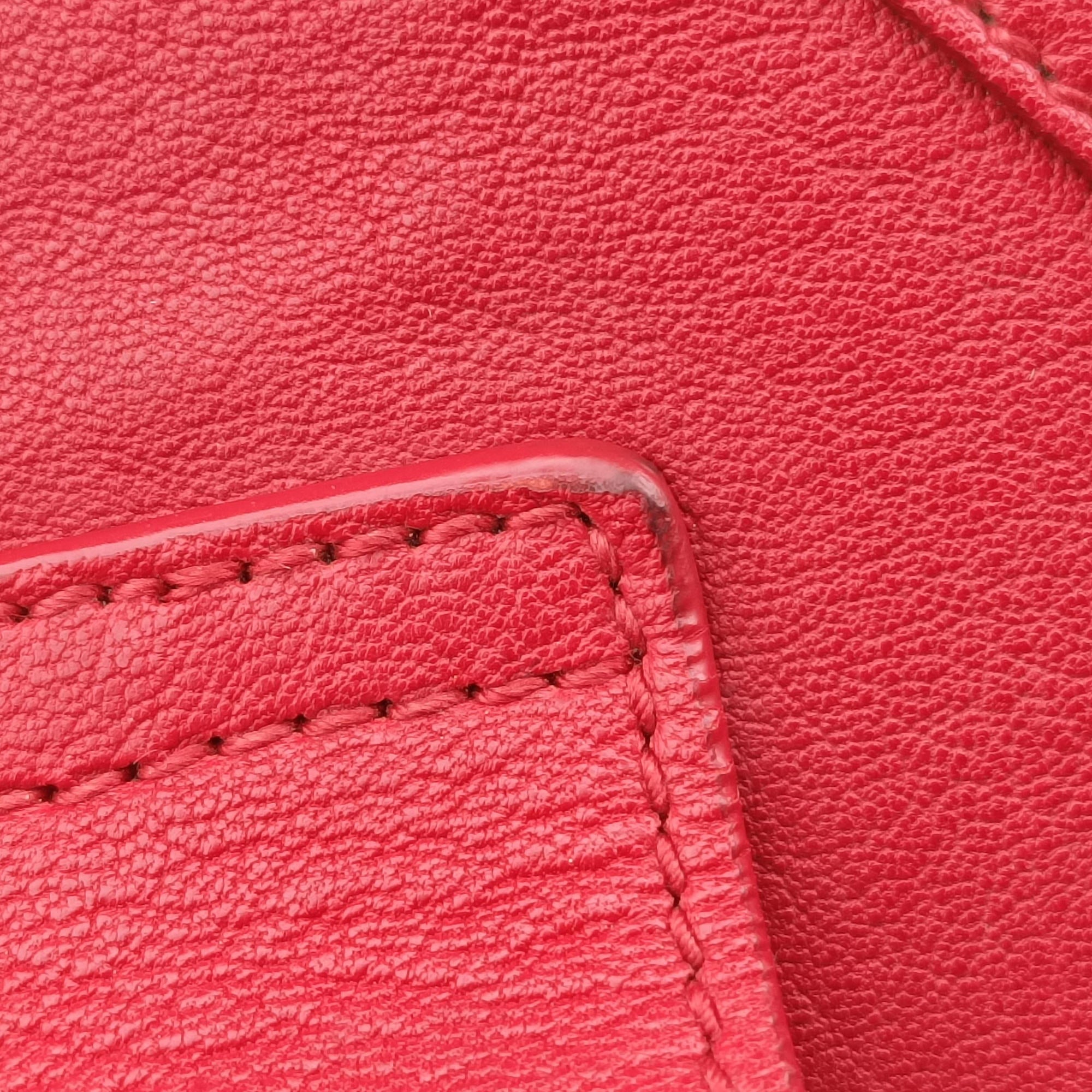 Vintage Yves Saint Laurent Cabas ChYc Red Leather 279079 handbag | stylenewstar