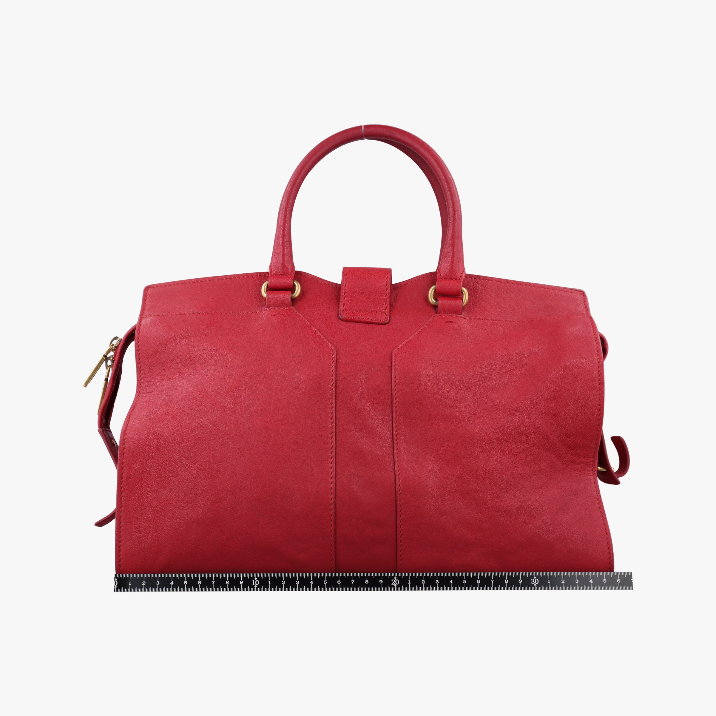 Vintage Yves Saint Laurent Cabas ChYc Red Leather 279079 handbag | stylenewstar