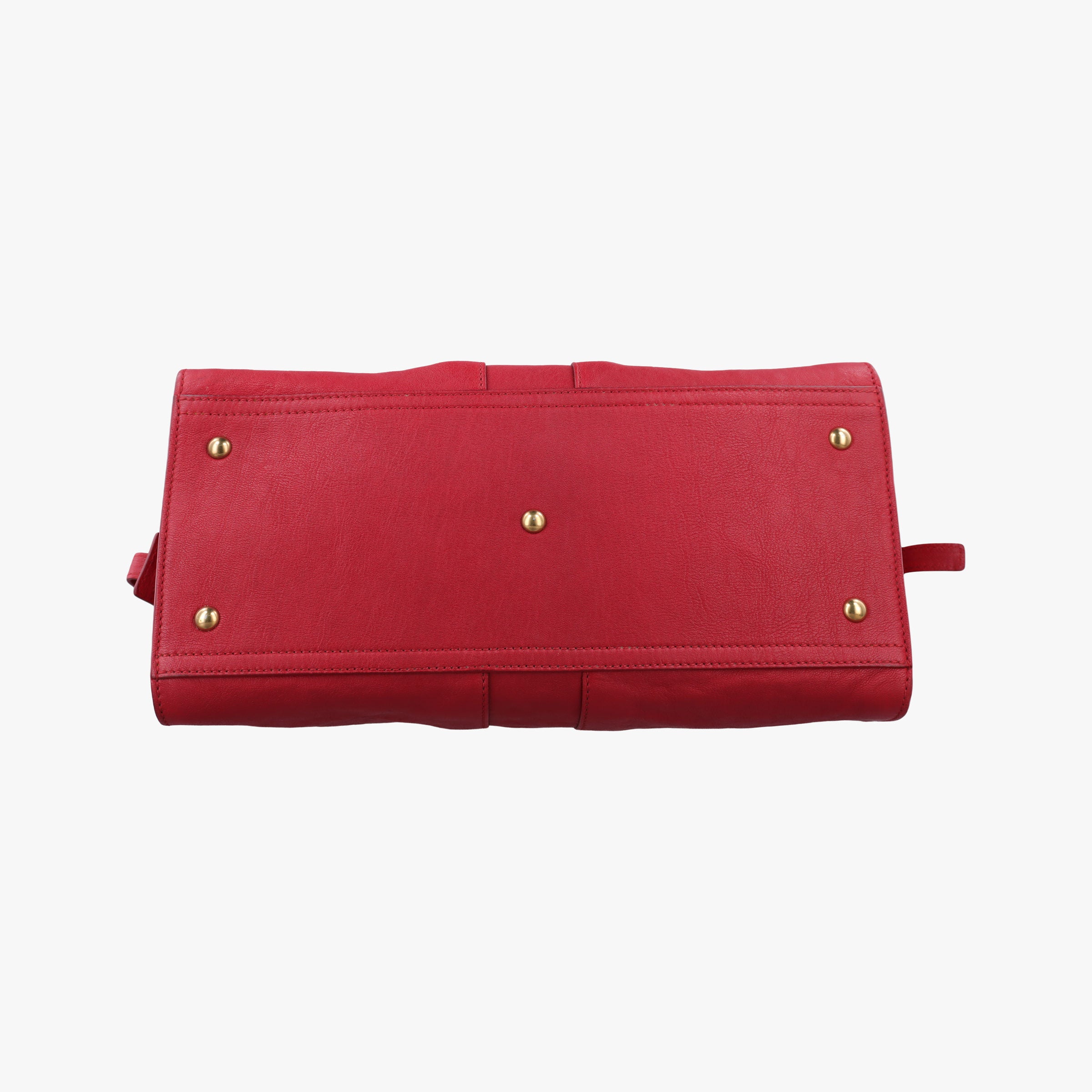 Vintage Yves Saint Laurent Cabas ChYc Red Leather 279079 handbag | stylenewstar