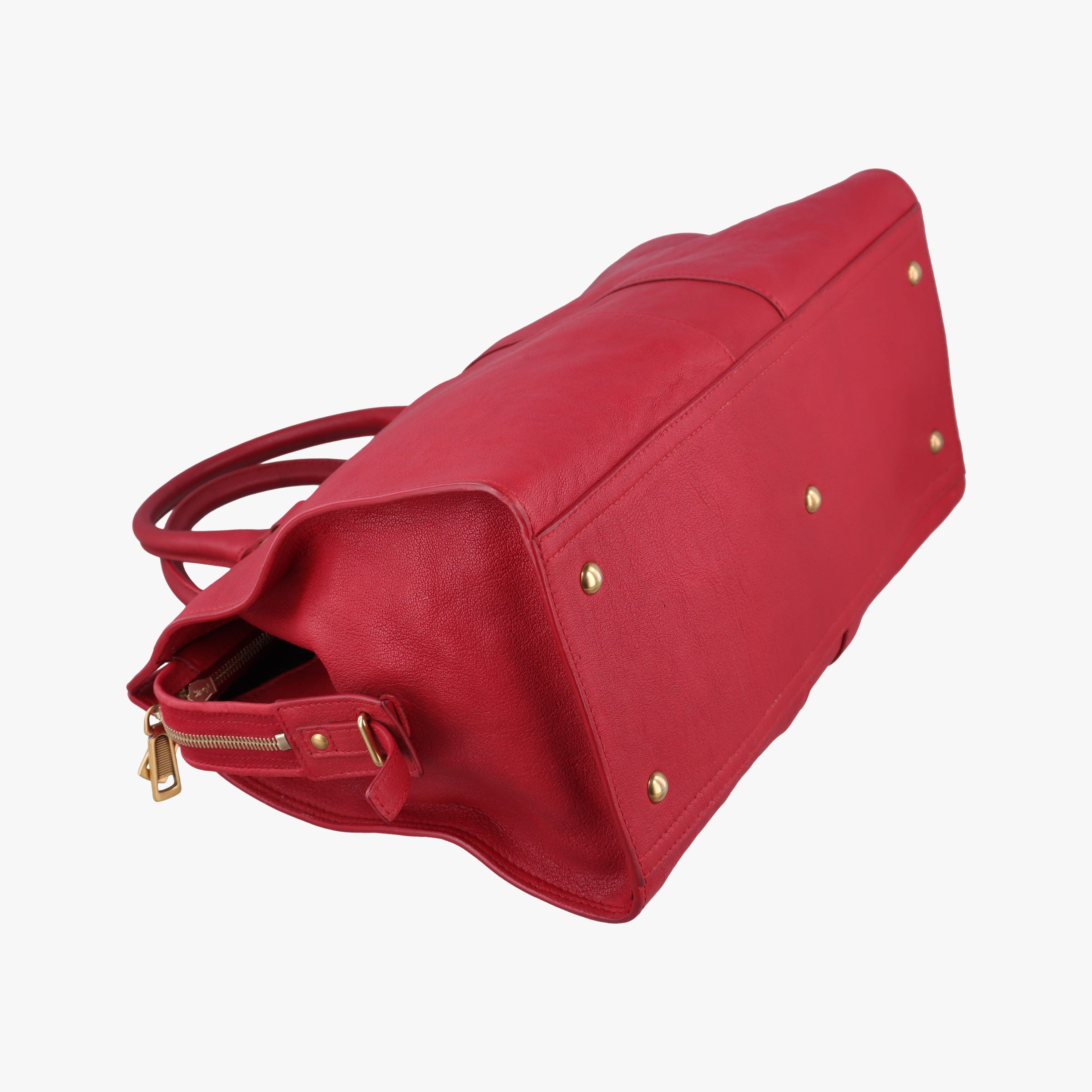 Vintage Yves Saint Laurent Cabas ChYc Red Leather 279079 handbag | stylenewstar
