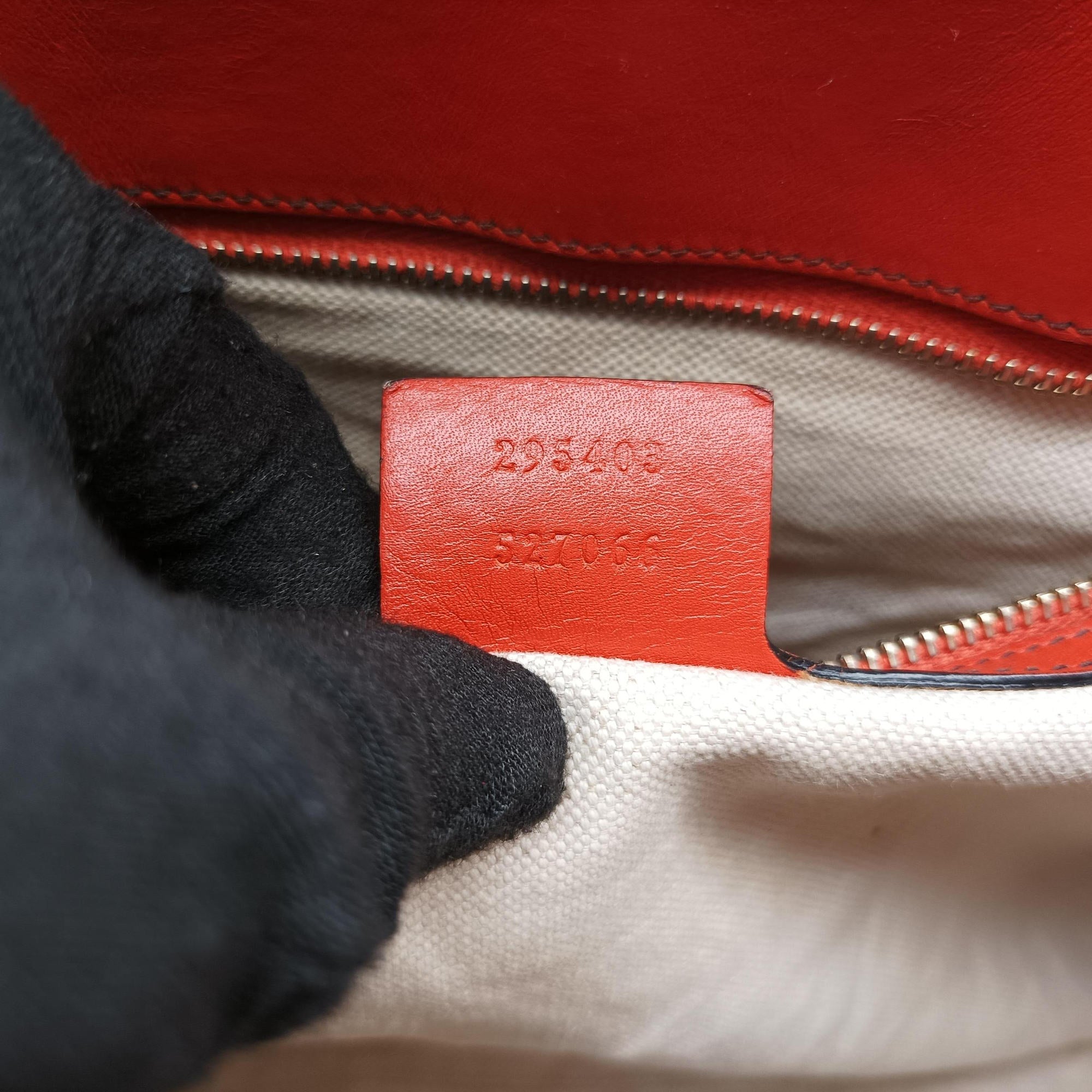 Pre-owned Gucci Emily Red Leather 295403 shoulderbag | stylenewstar