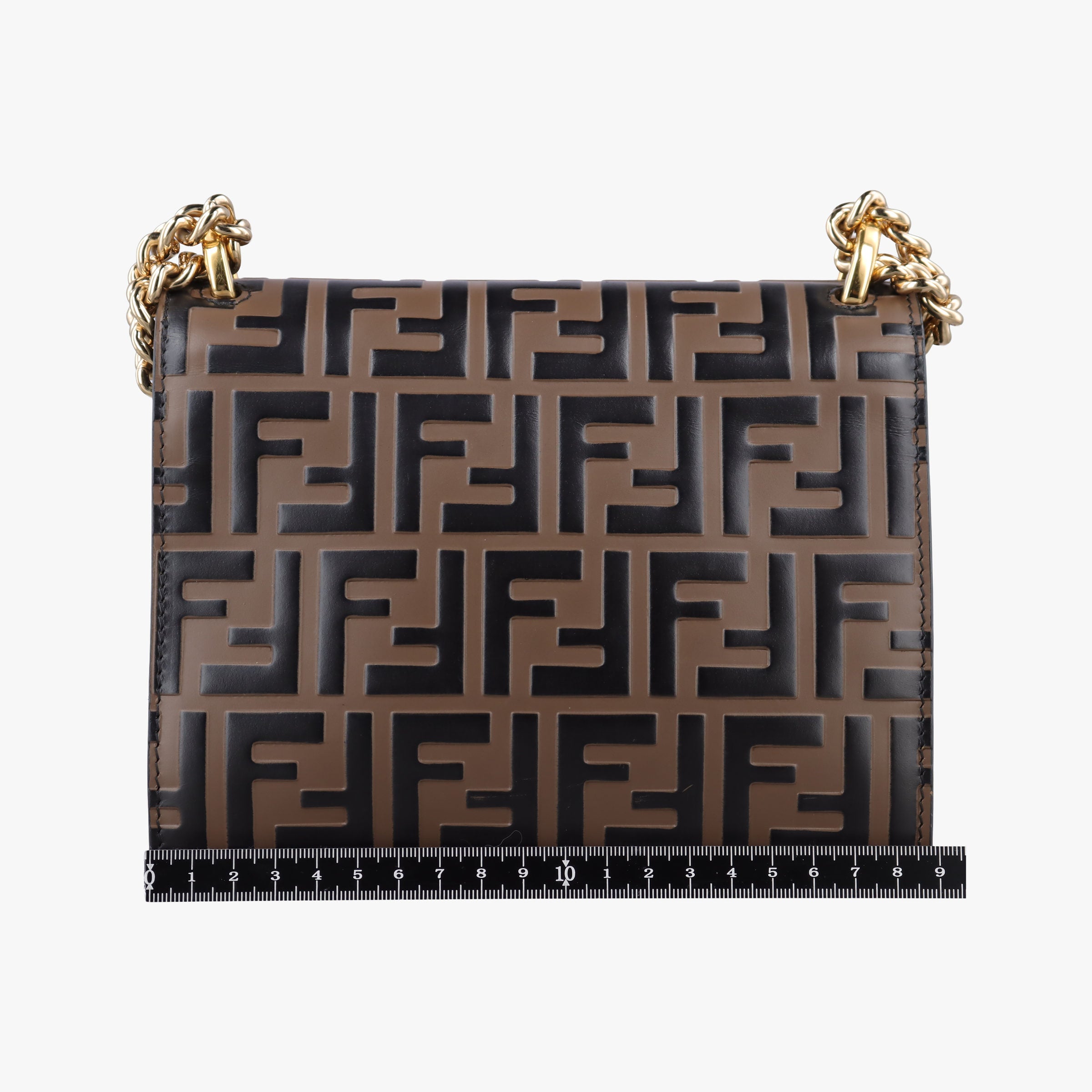 Secondhand Fendi Kan U Brown×black Leather 8M0417 shoulderbag | stylenewstar