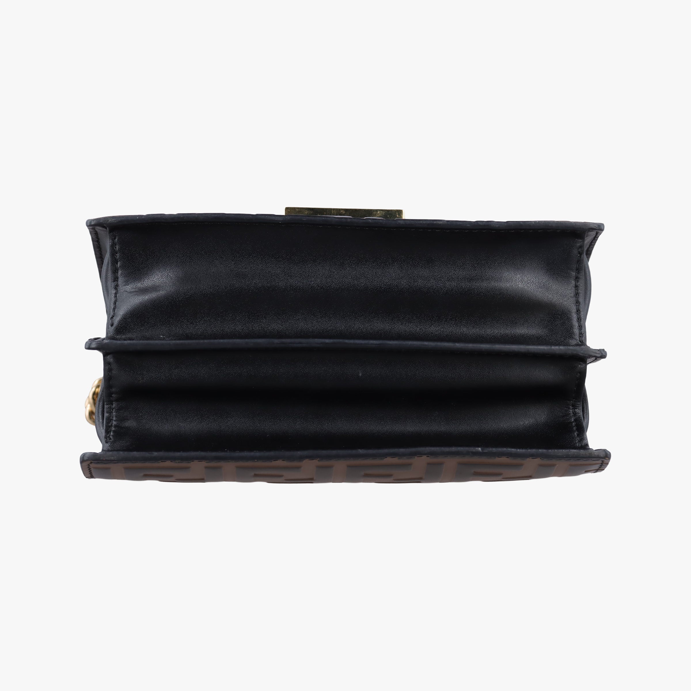 Secondhand Fendi Kan U Brown×black Leather 8M0417 shoulderbag | stylenewstar