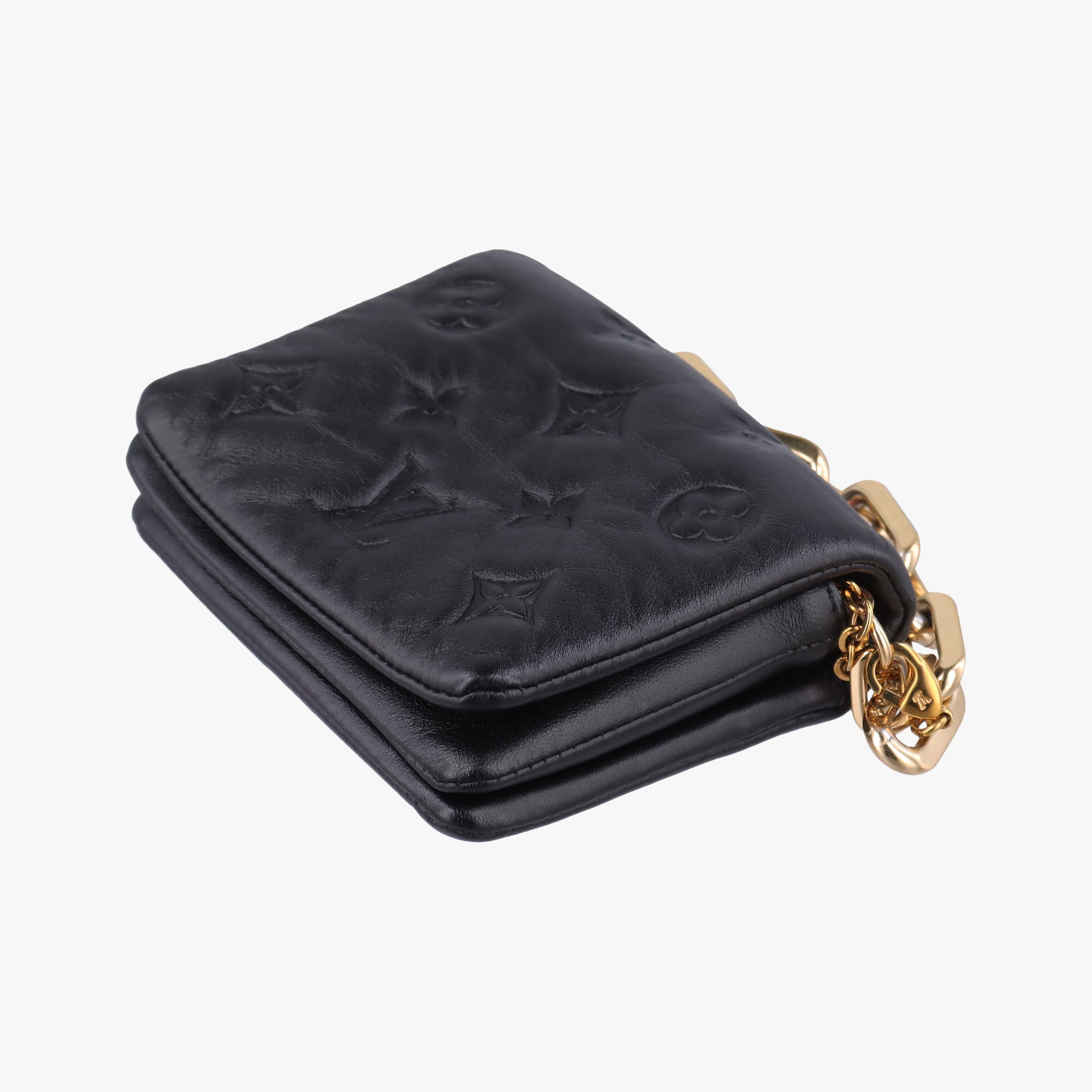 Pre-owned Louis Vuitton COUSSIN Noir lambskin M81125 shoulderbag | stylenewstar