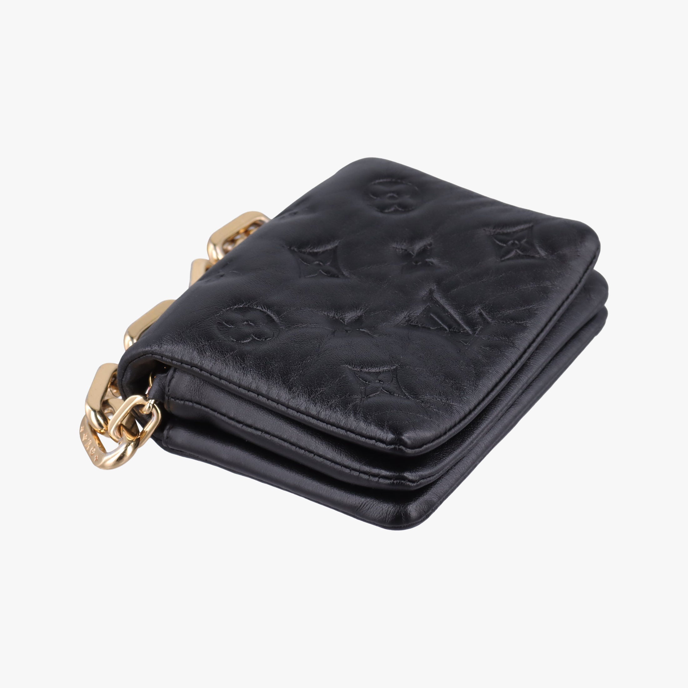 Pre-owned Louis Vuitton COUSSIN Noir lambskin M81125 shoulderbag | stylenewstar