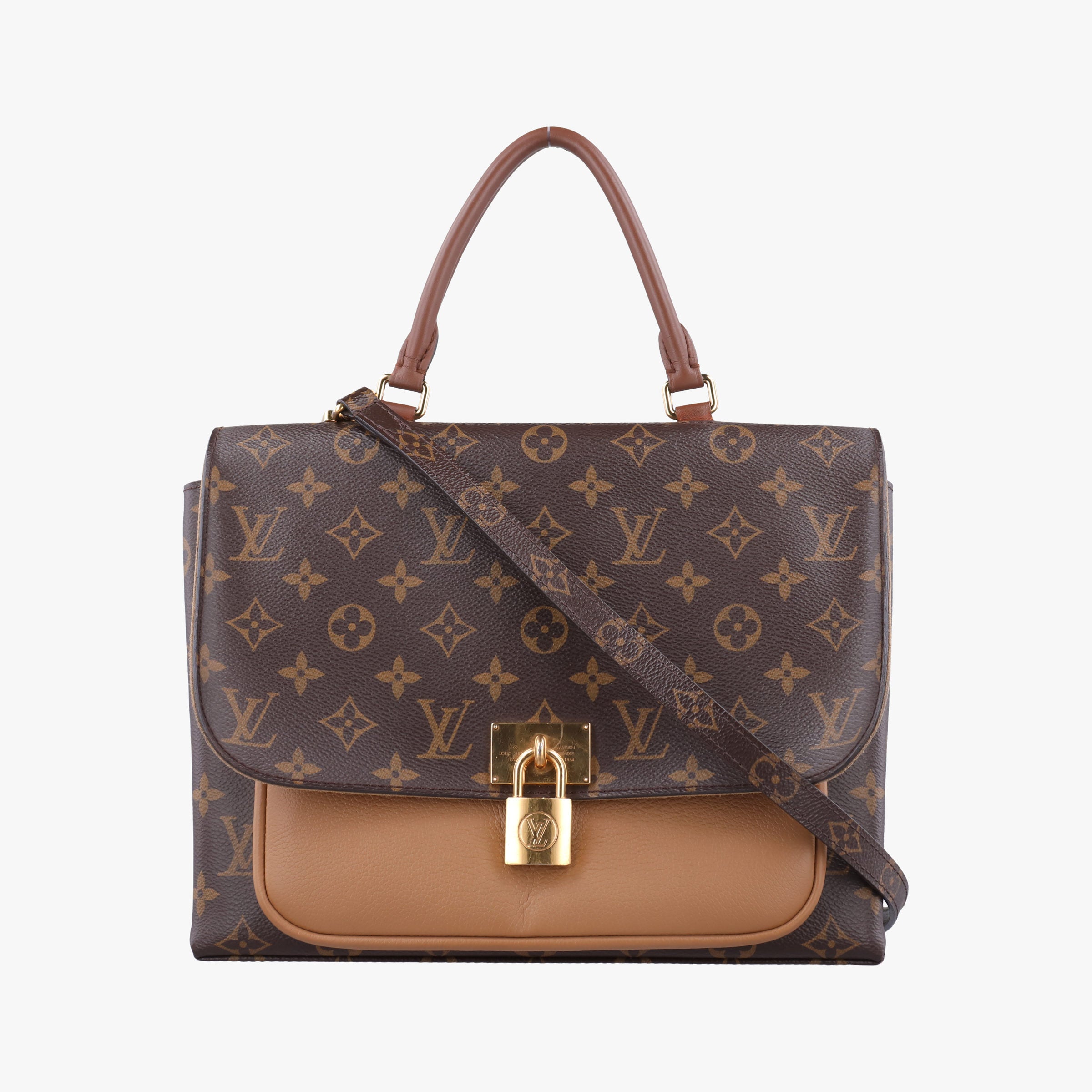 Pre-owned Louis Vuitton MARIGNAN Brown×Sesae Monogram Canvas×calf leather M44257 shoulderbag | stylenewstar