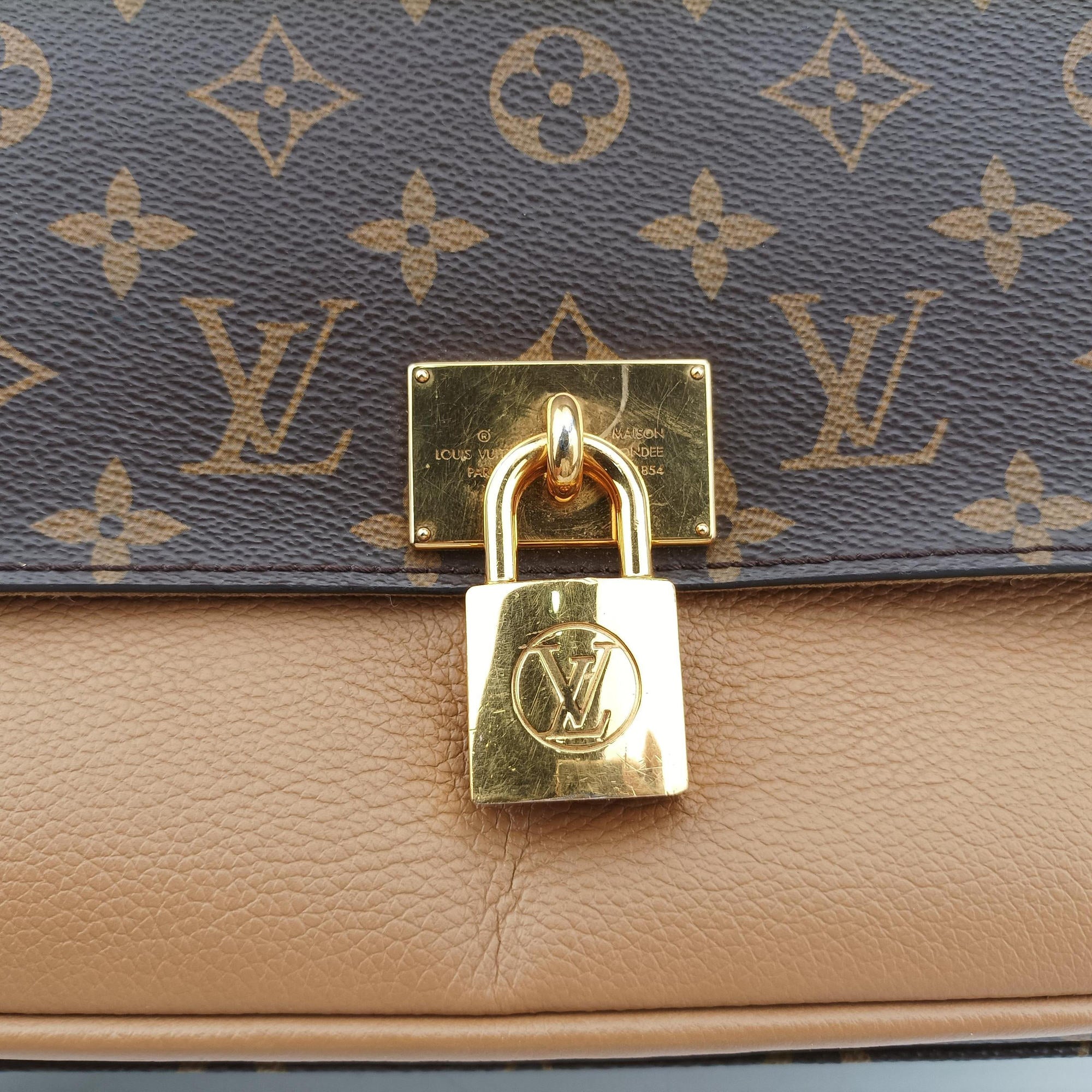 Pre-owned Louis Vuitton MARIGNAN Brown×Sesae Monogram Canvas×calf leather M44257 shoulderbag | stylenewstar