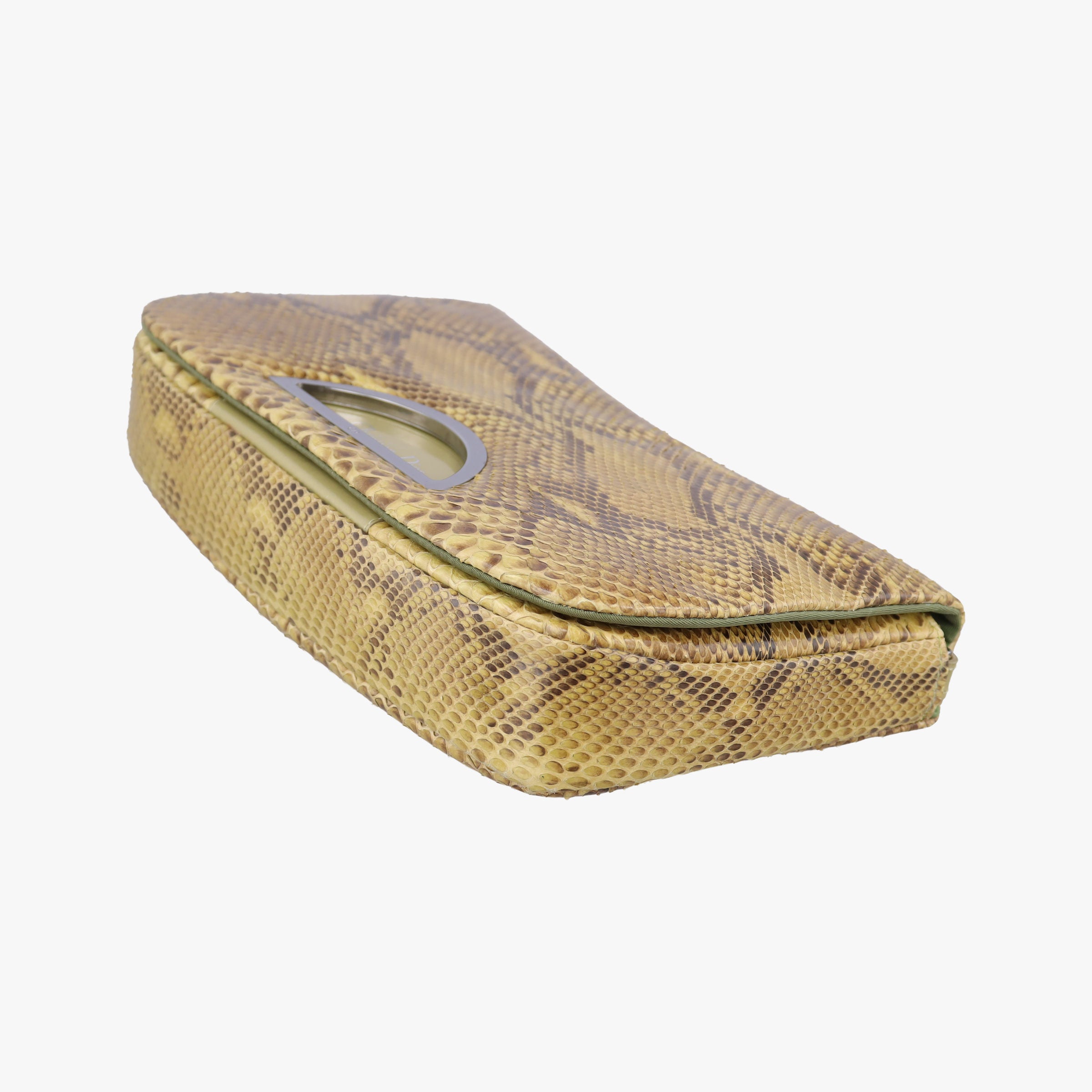 Pre-owned Christian Dior Malice Camel Python skin  shoulderbag | stylenewstar
