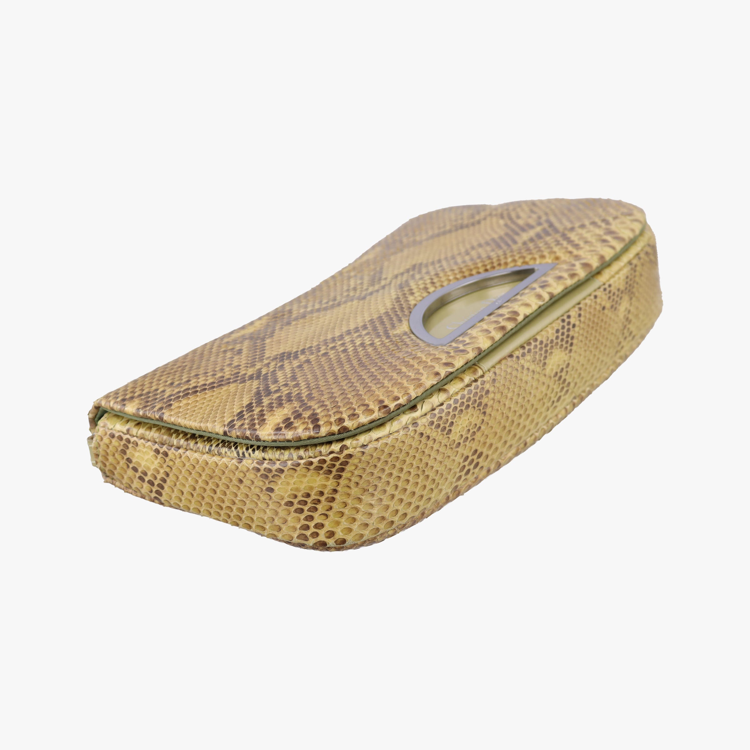 Pre-owned Christian Dior Malice Camel Python skin  shoulderbag | stylenewstar