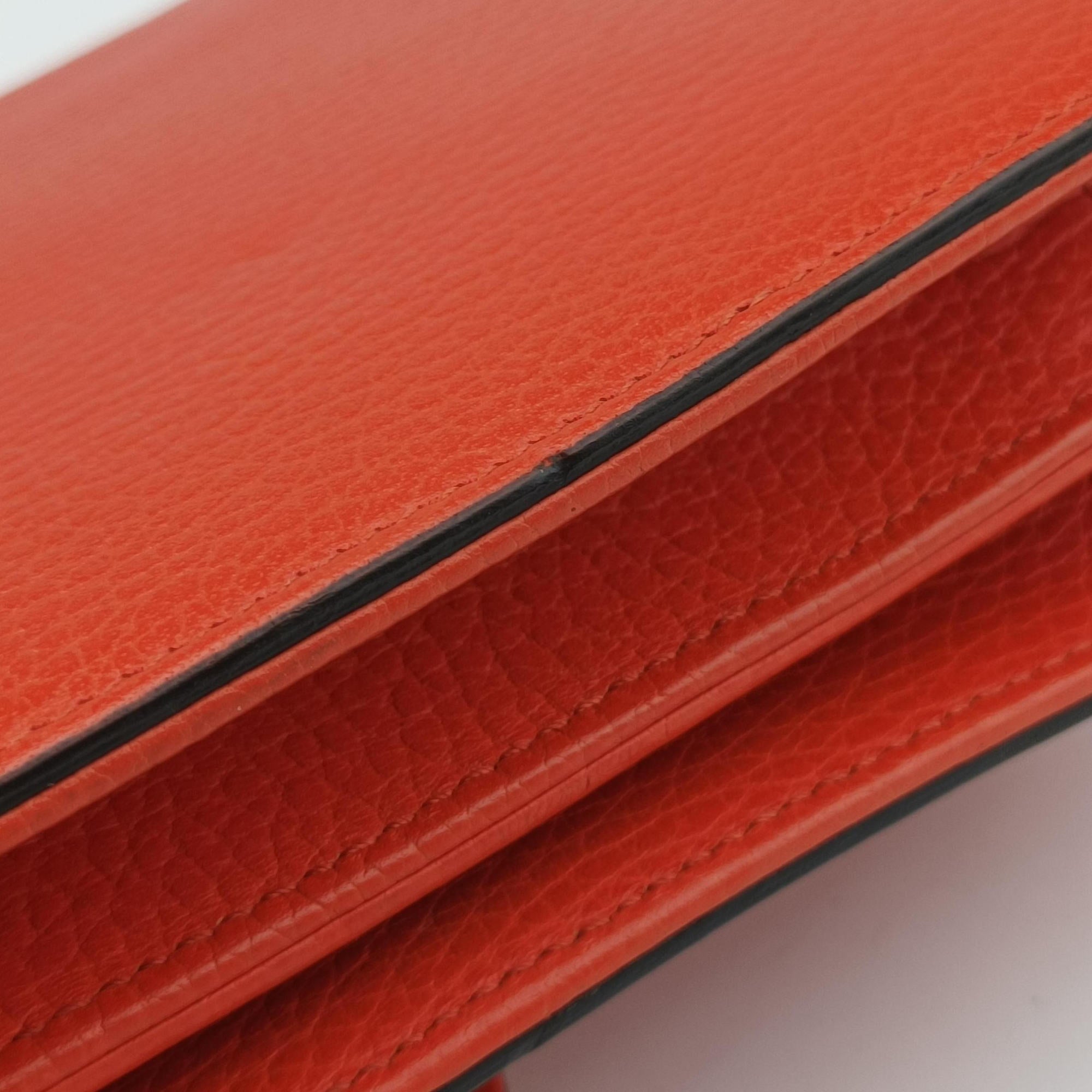 Pre-owned Gucci Interlocking G Orange Leather 510304 shoulderbag | stylenewstar