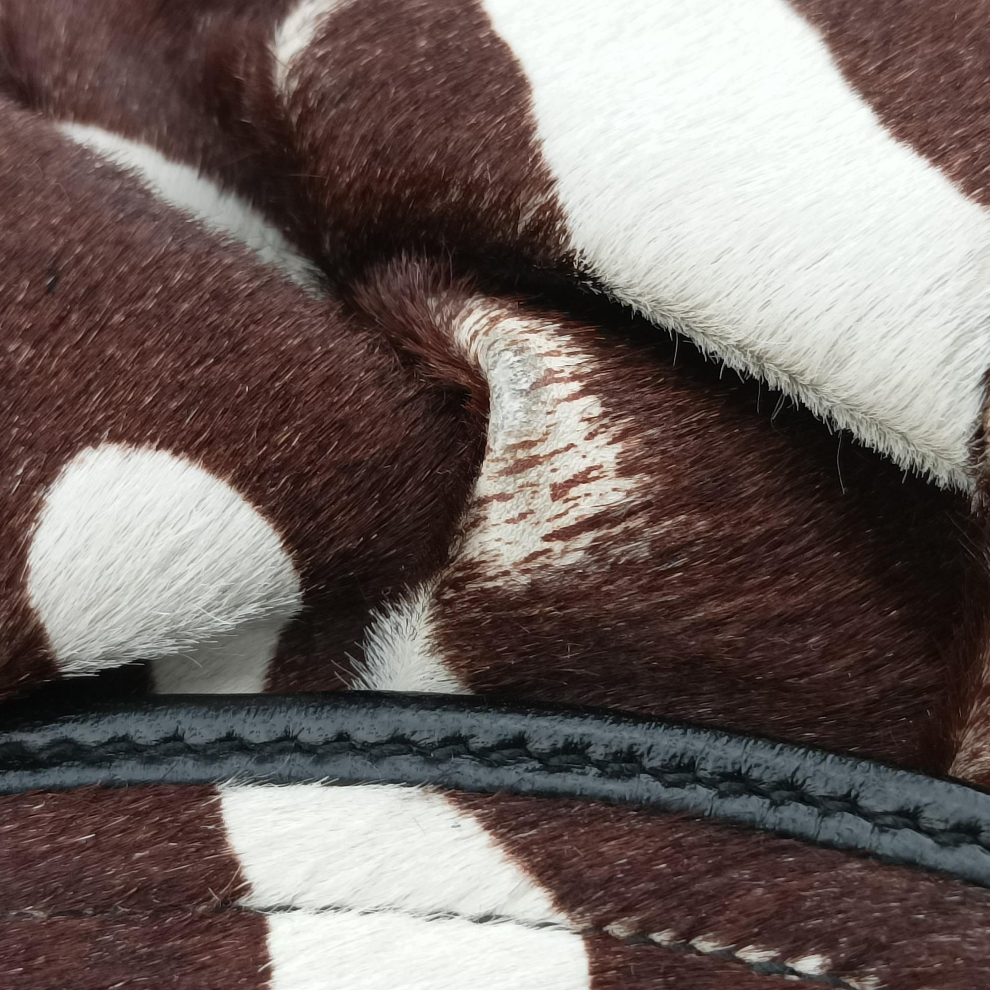 Pre-owned Christian Dior jazz club Brown×Ivory×Black ponyhair  shoulderbag | stylenewstar
