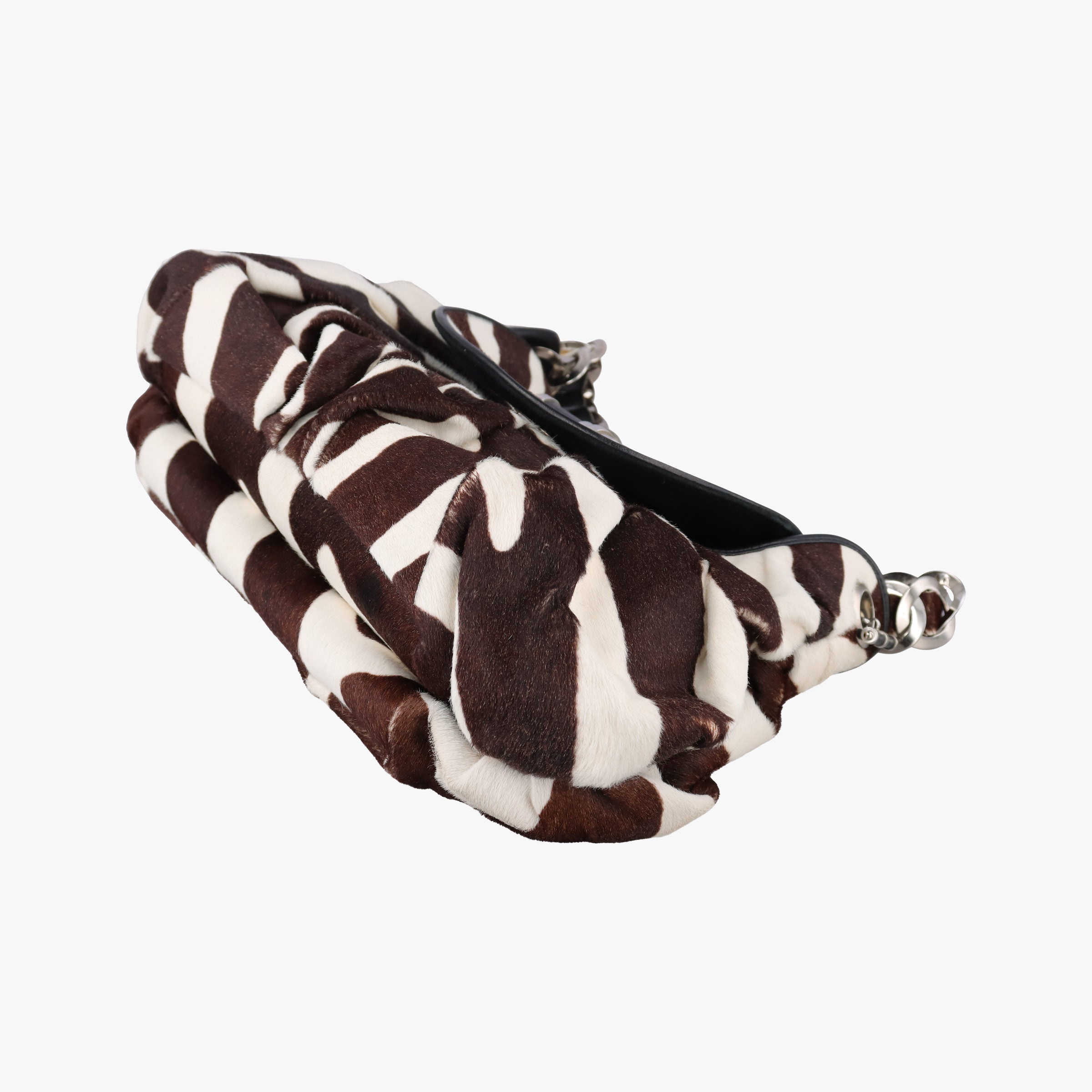 Pre-owned Christian Dior jazz club Brown×Ivory×Black ponyhair  shoulderbag | stylenewstar