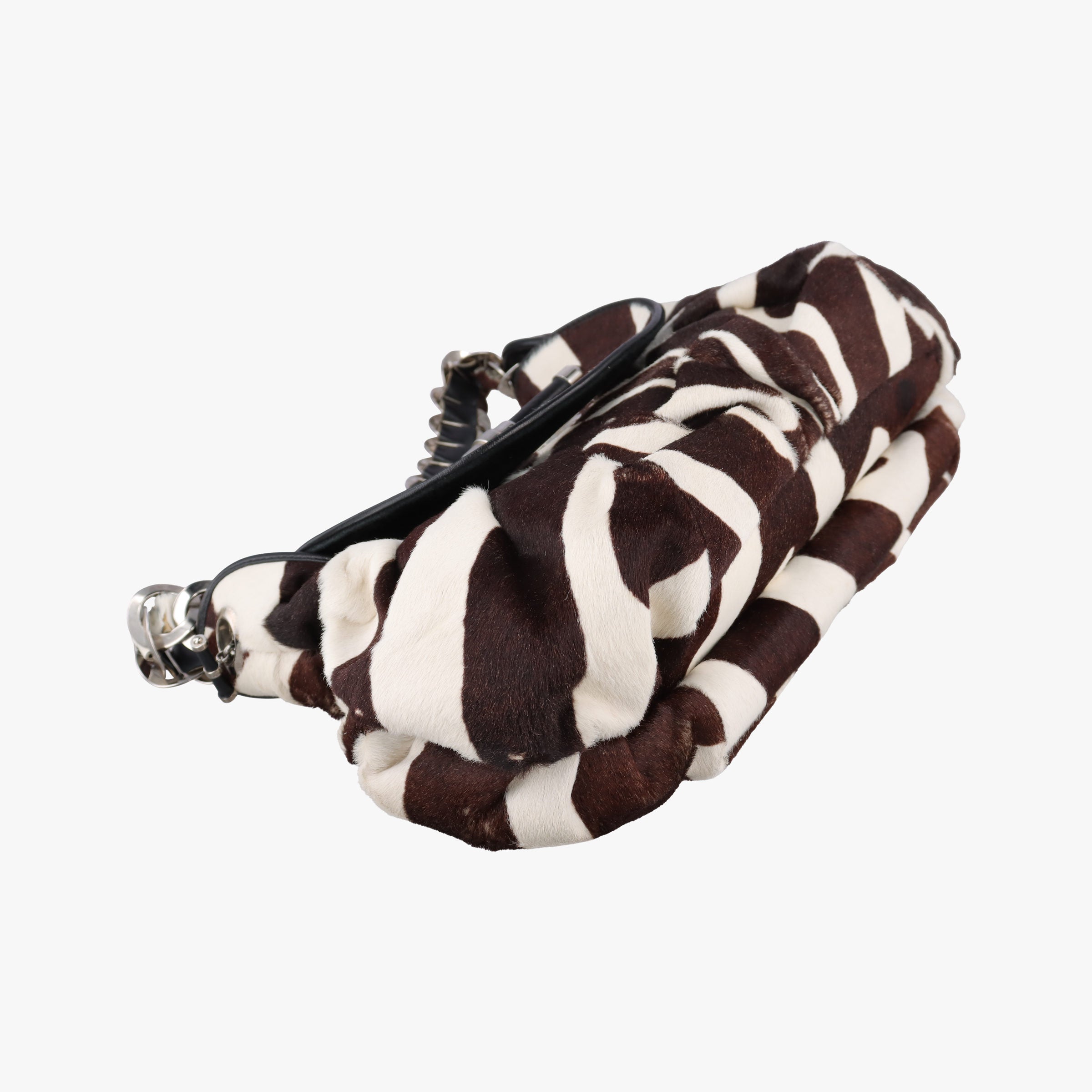 Pre-owned Christian Dior jazz club Brown×Ivory×Black ponyhair  shoulderbag | stylenewstar