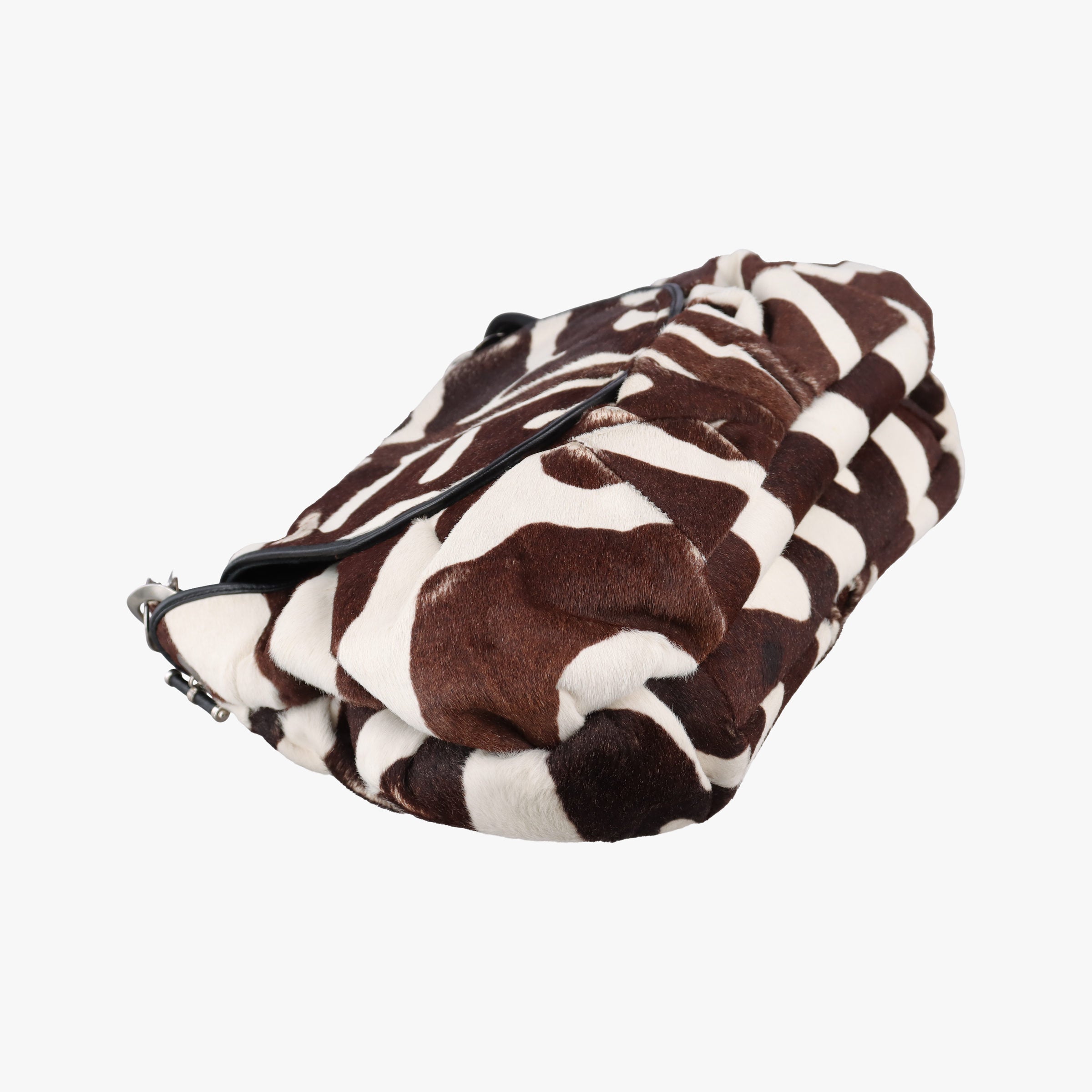 Pre-owned Christian Dior jazz club Brown×Ivory×Black ponyhair  shoulderbag | stylenewstar
