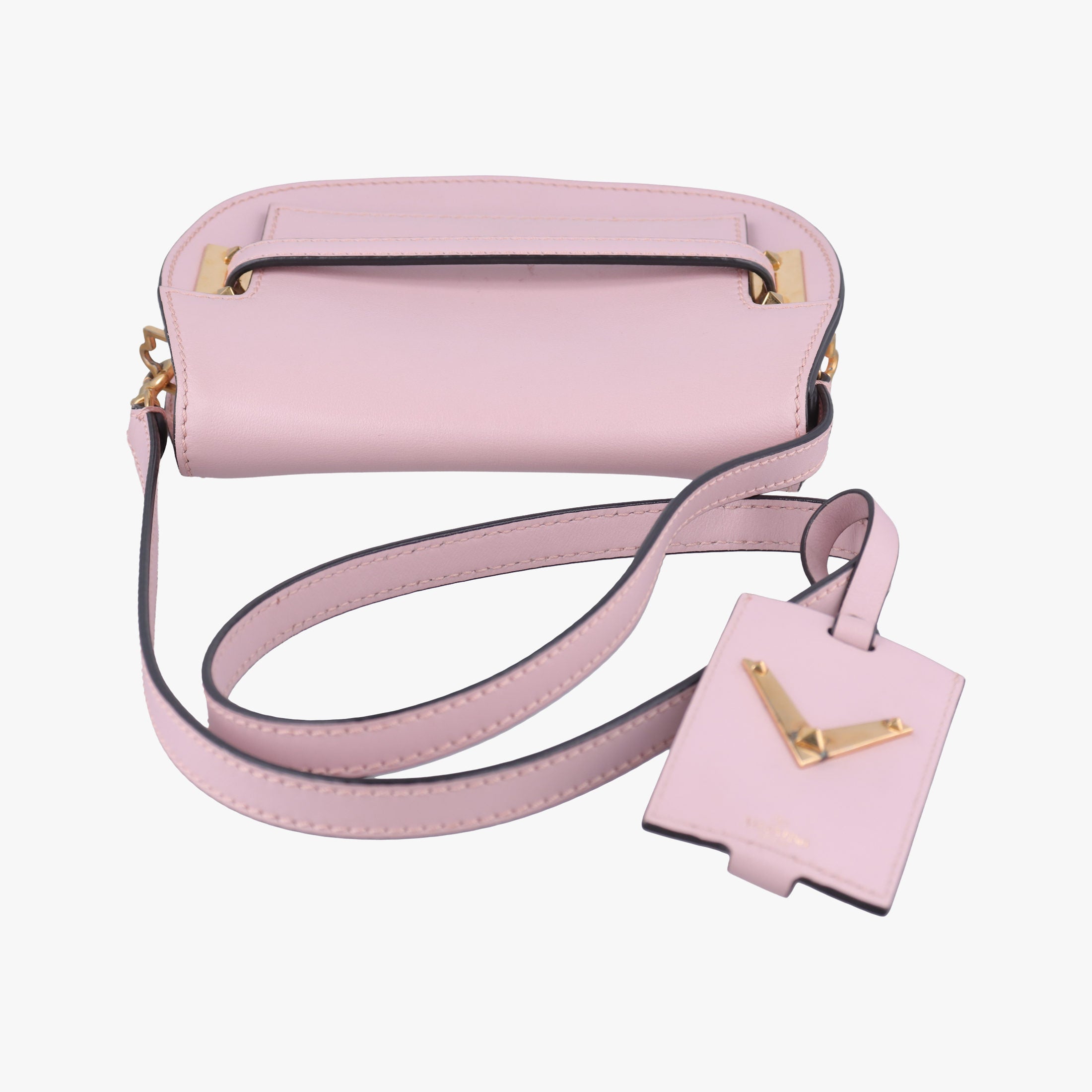 Pre-owned Valentino My Rockstud Pink Leather  shoulderbag | stylenewstar