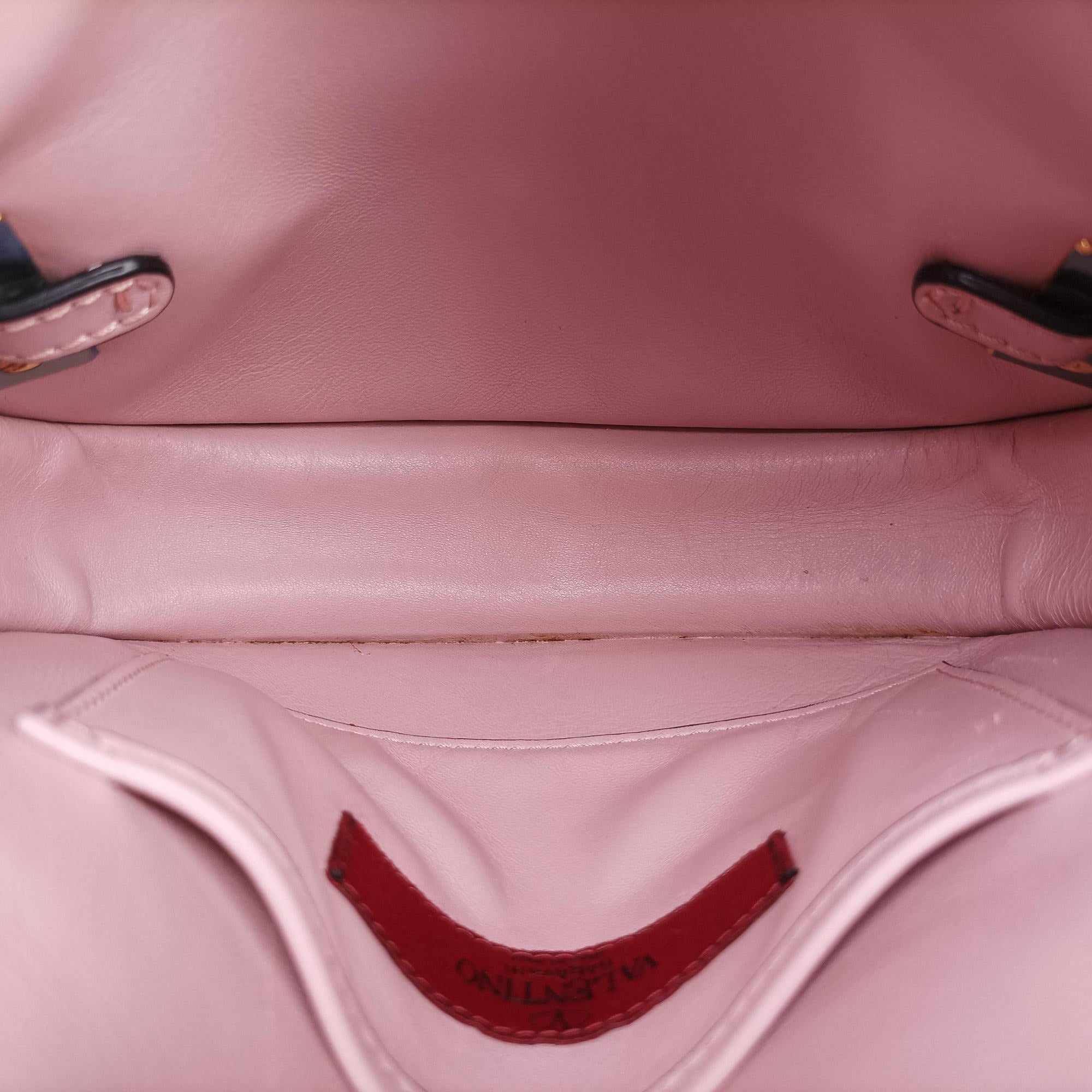 Pre-owned Valentino My Rockstud Pink Leather  shoulderbag | stylenewstar