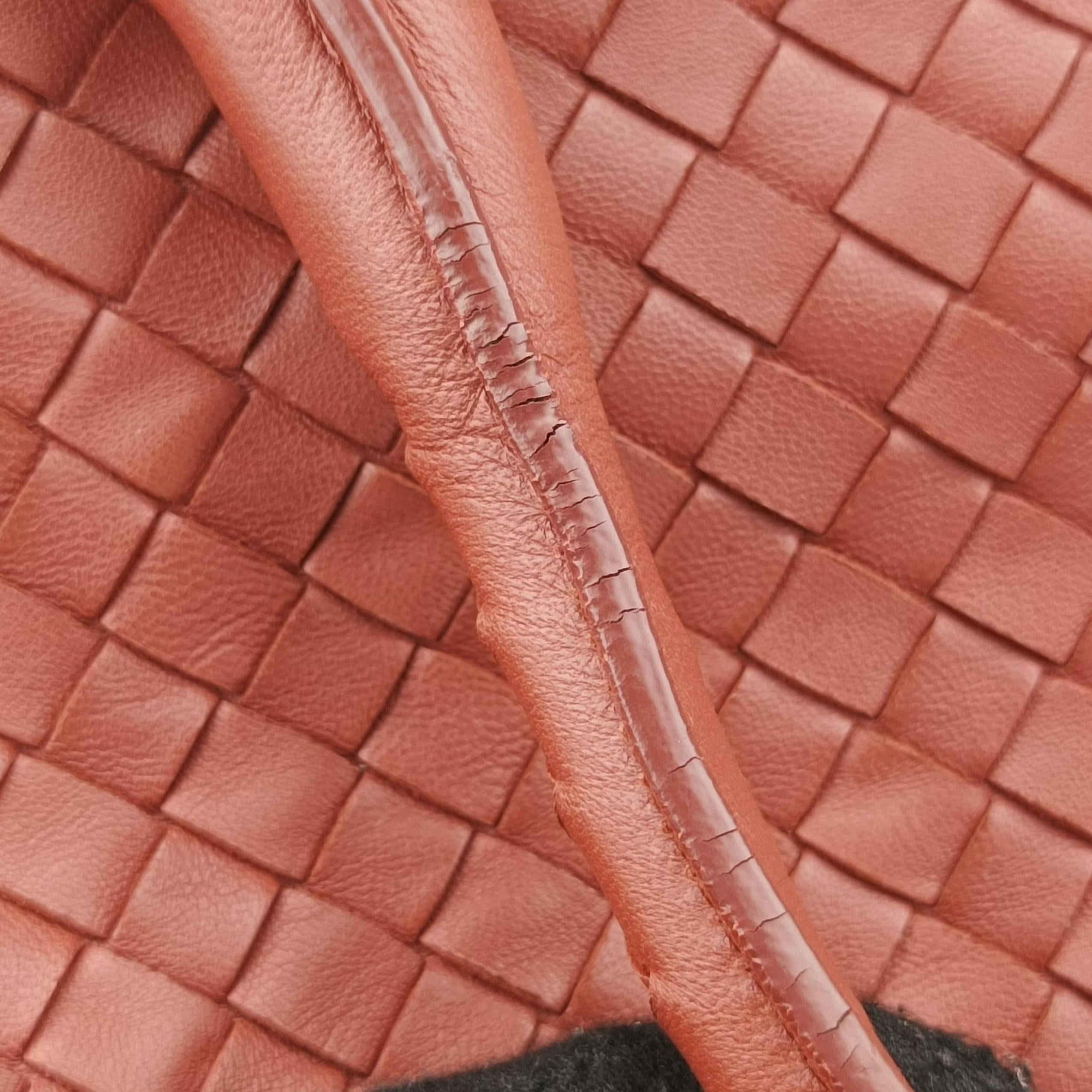 Pre-owned Bottega Veneta Intrecciato terracotta lambskin  handbag | stylenewstar
