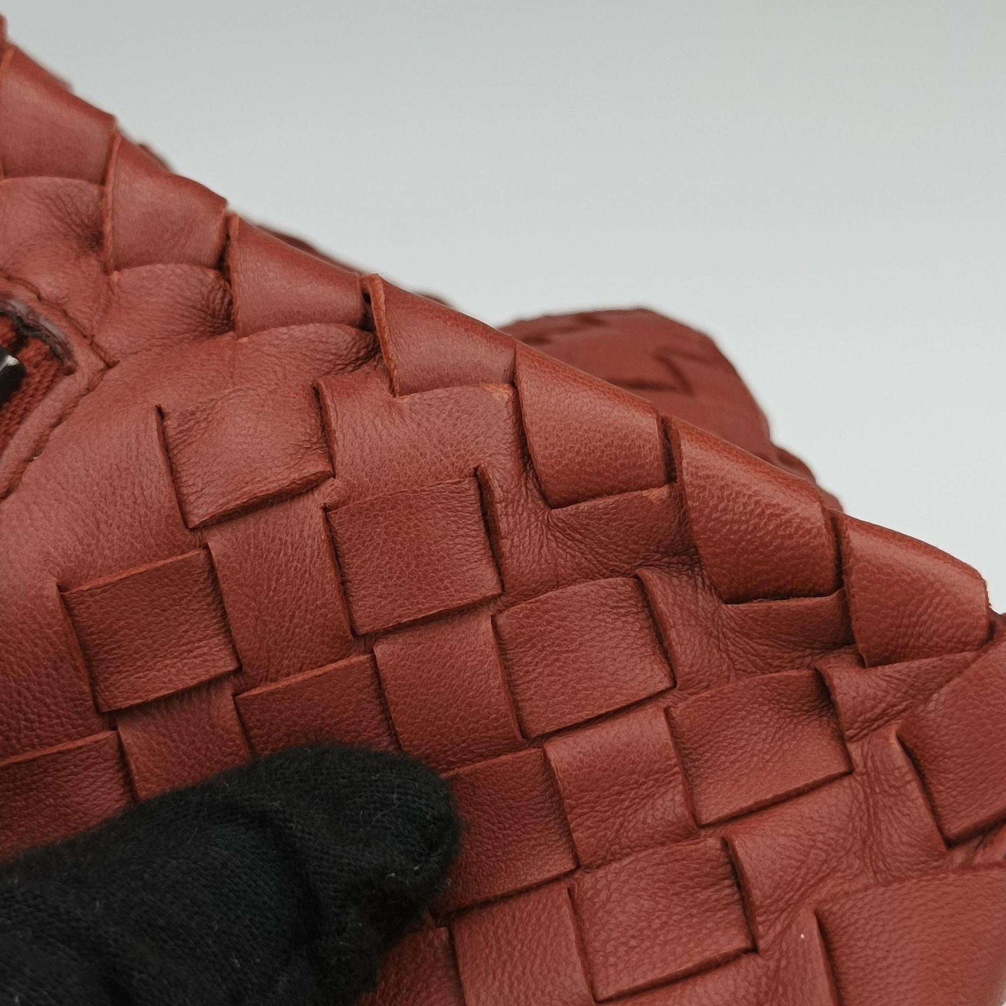 Pre-owned Bottega Veneta Intrecciato terracotta lambskin  handbag | stylenewstar
