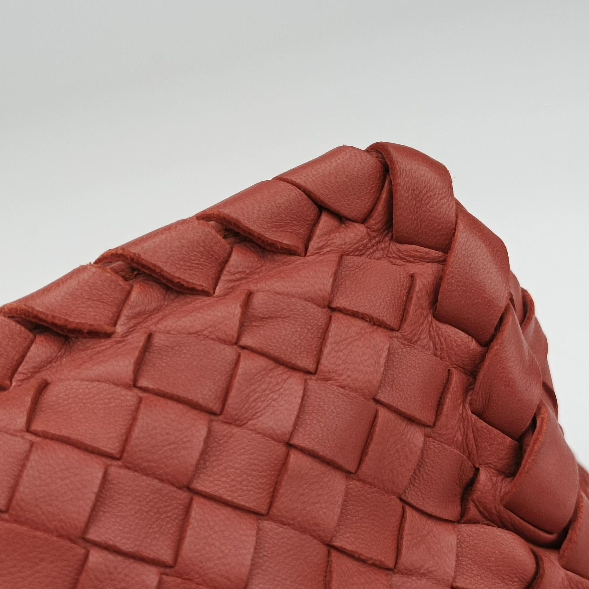 Pre-owned Bottega Veneta Intrecciato terracotta lambskin  handbag | stylenewstar