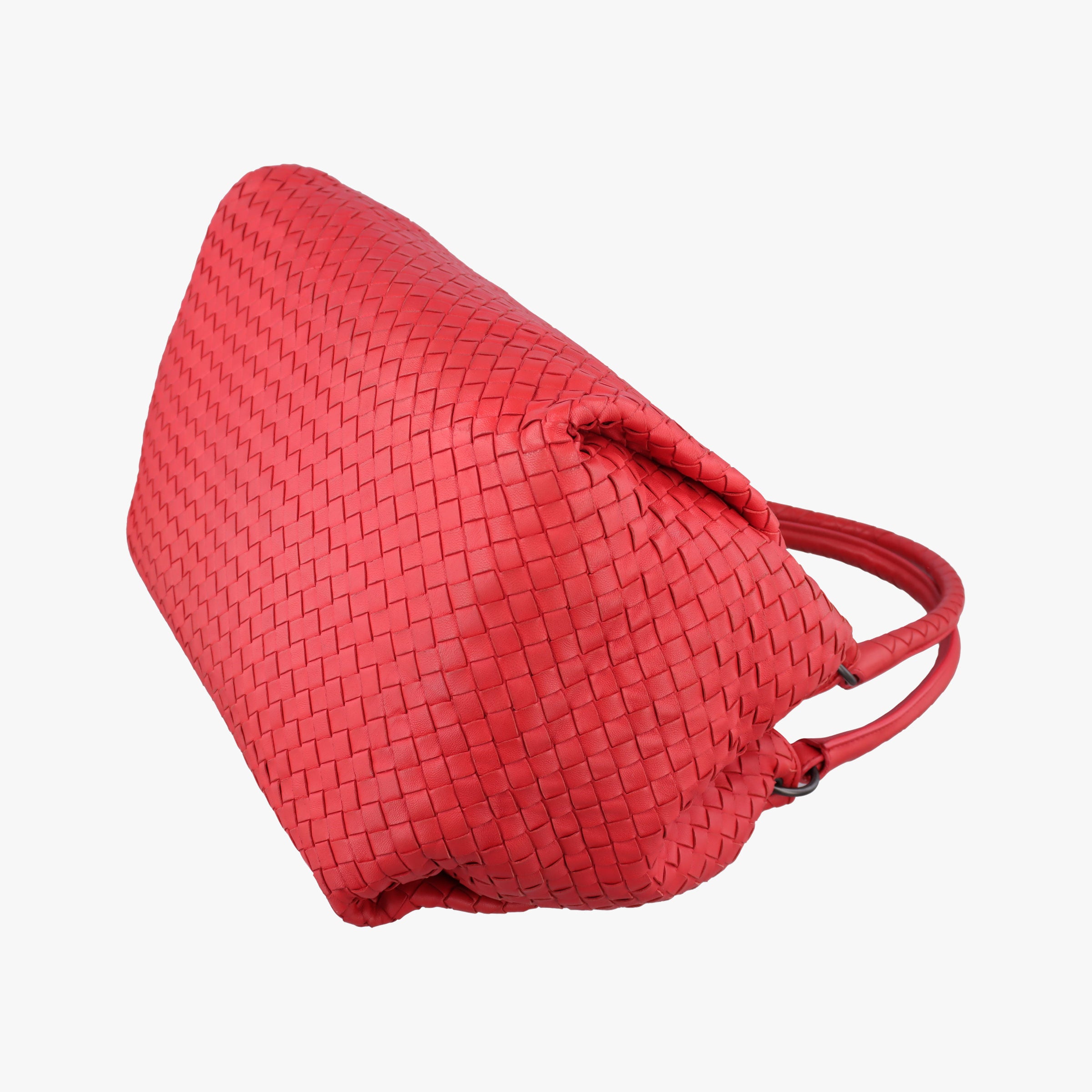 Pre-owned Bottega Veneta Parachute Intrecciato Red Lambskin  handbag | stylenewstar