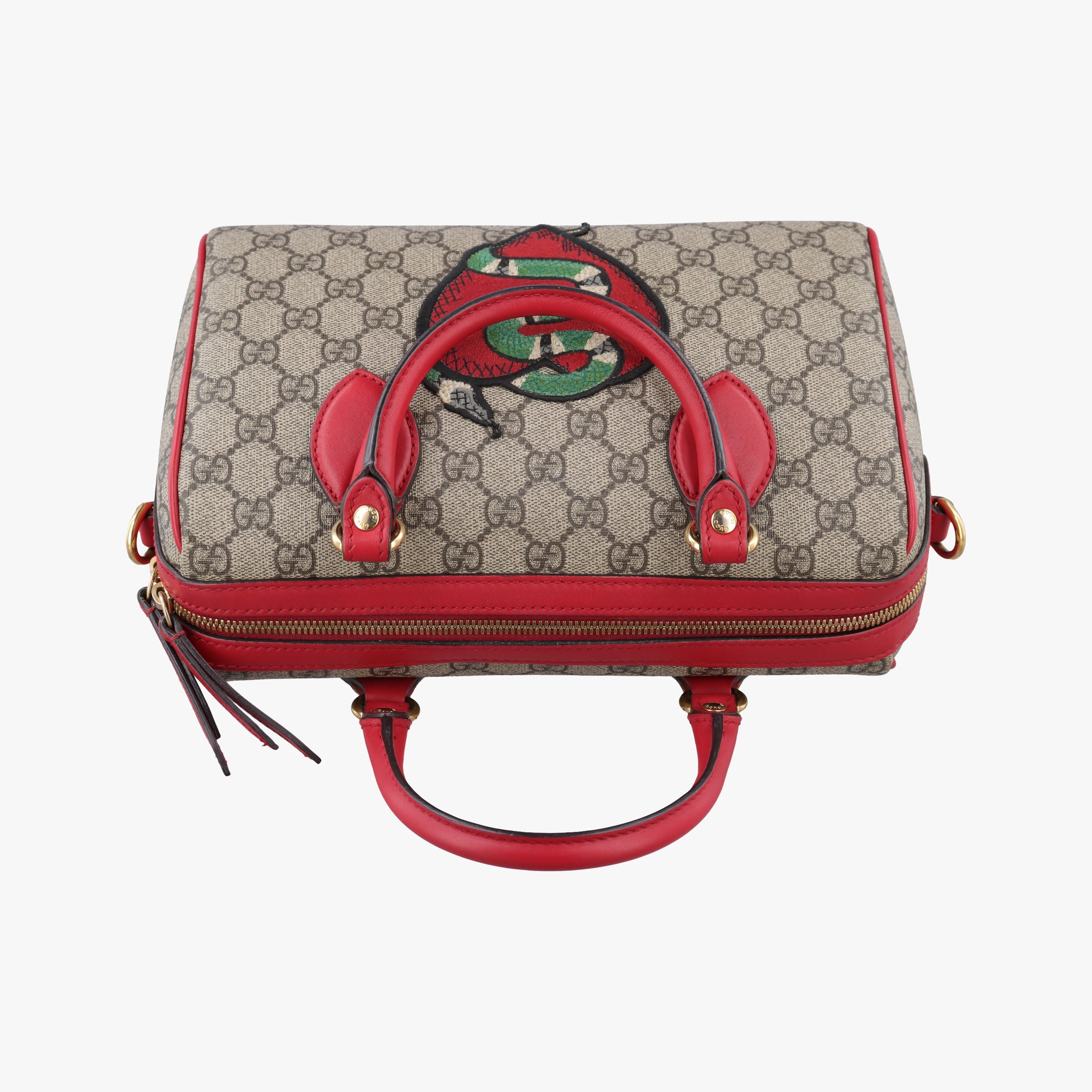 Pre-owned Gucci GG SUPREME Beige×Multicolour PVC coated canvas×Leather 409529 shoulderbag | stylenewstar