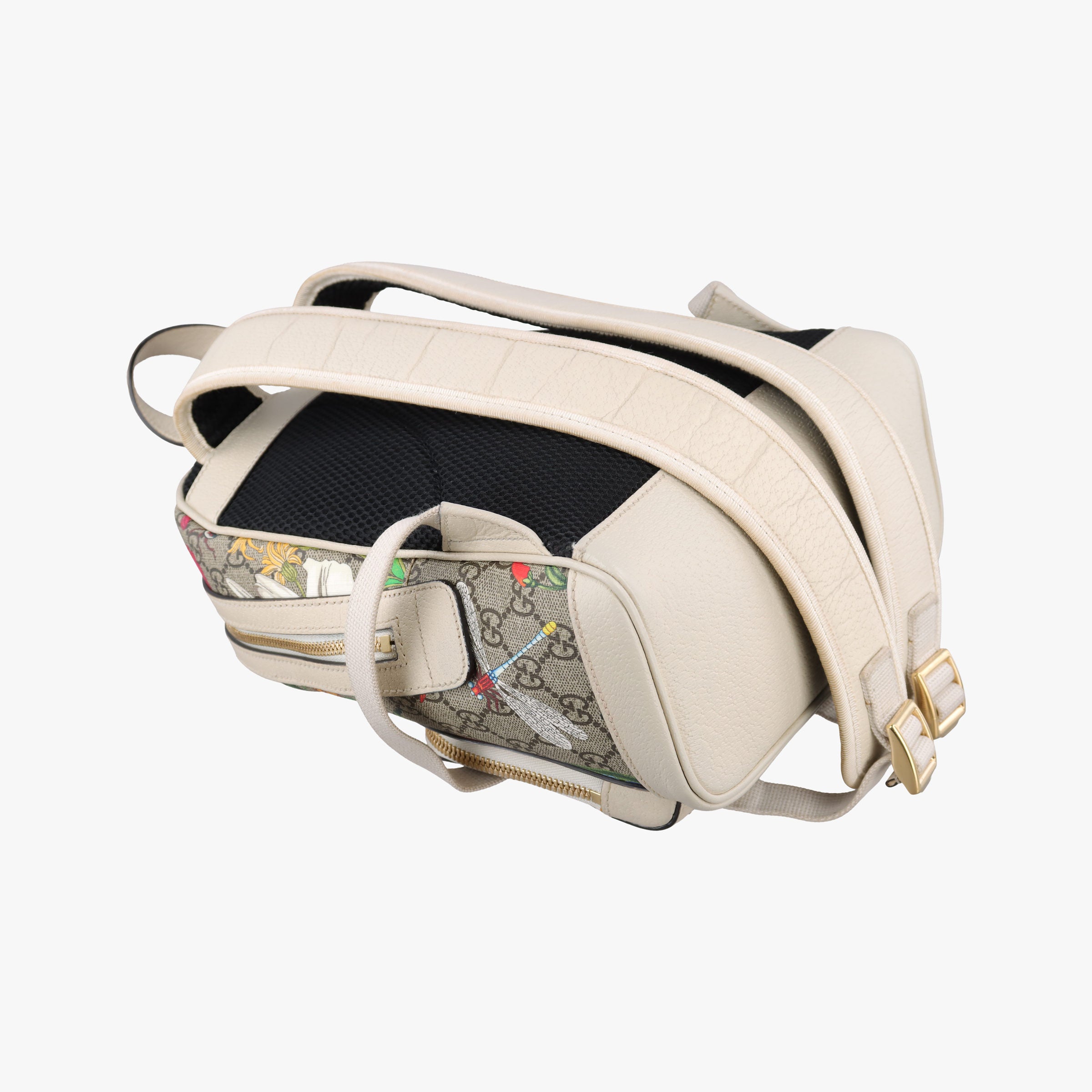 Pre-owned Gucci Ophidia Flora Multicolour PVC coated canvas×leather 547965 backpack/rucksack | stylenewstar