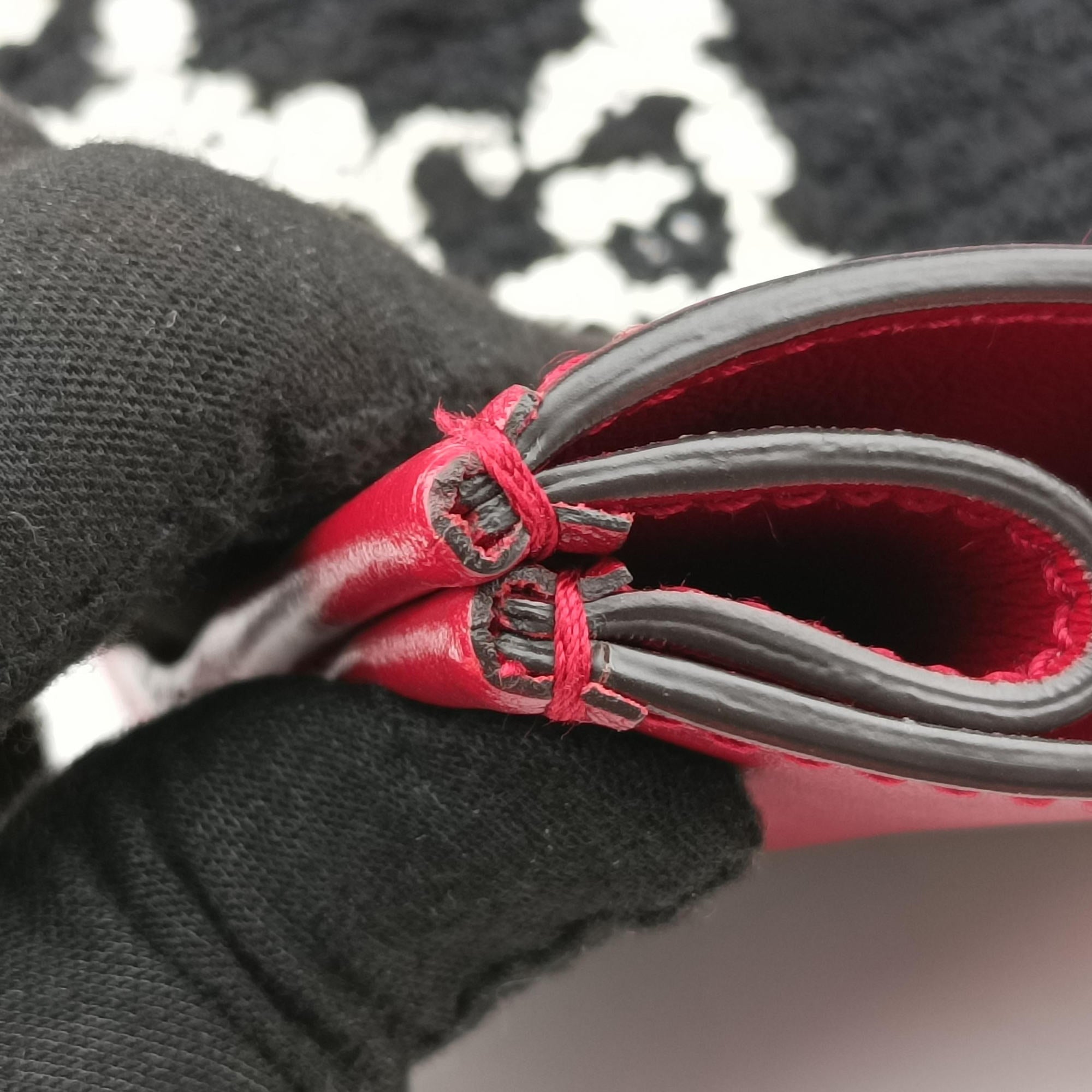 Pre-owned Gucci Rajah Black × Red × Multi tweed × leather 537219 shoulderbag | stylenewstar