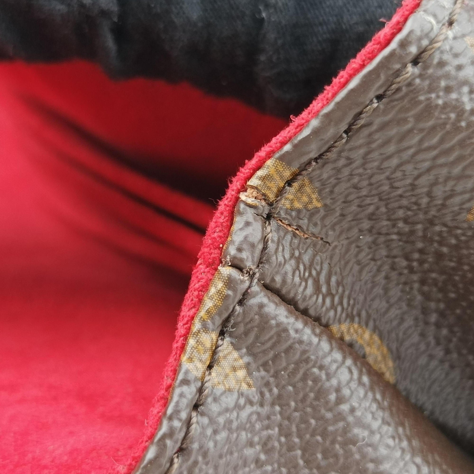Pre-owned Louis Vuitton SAINT MICHEL Brown×COQUELICOT Monogram Canvas×epi M44031 shoulderbag | stylenewstar