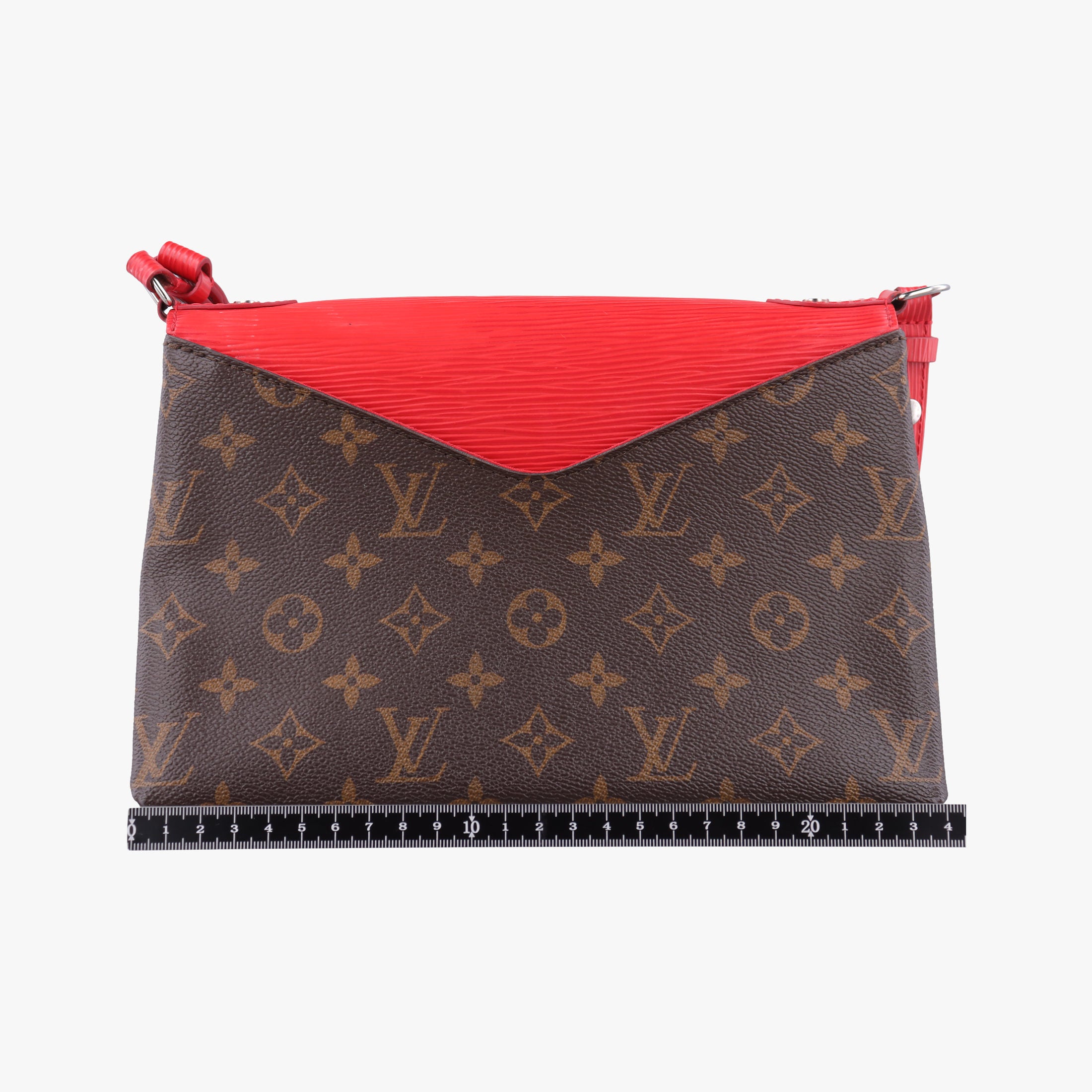 Pre-owned Louis Vuitton SAINT MICHEL Brown×COQUELICOT Monogram Canvas×epi M44031 shoulderbag | stylenewstar