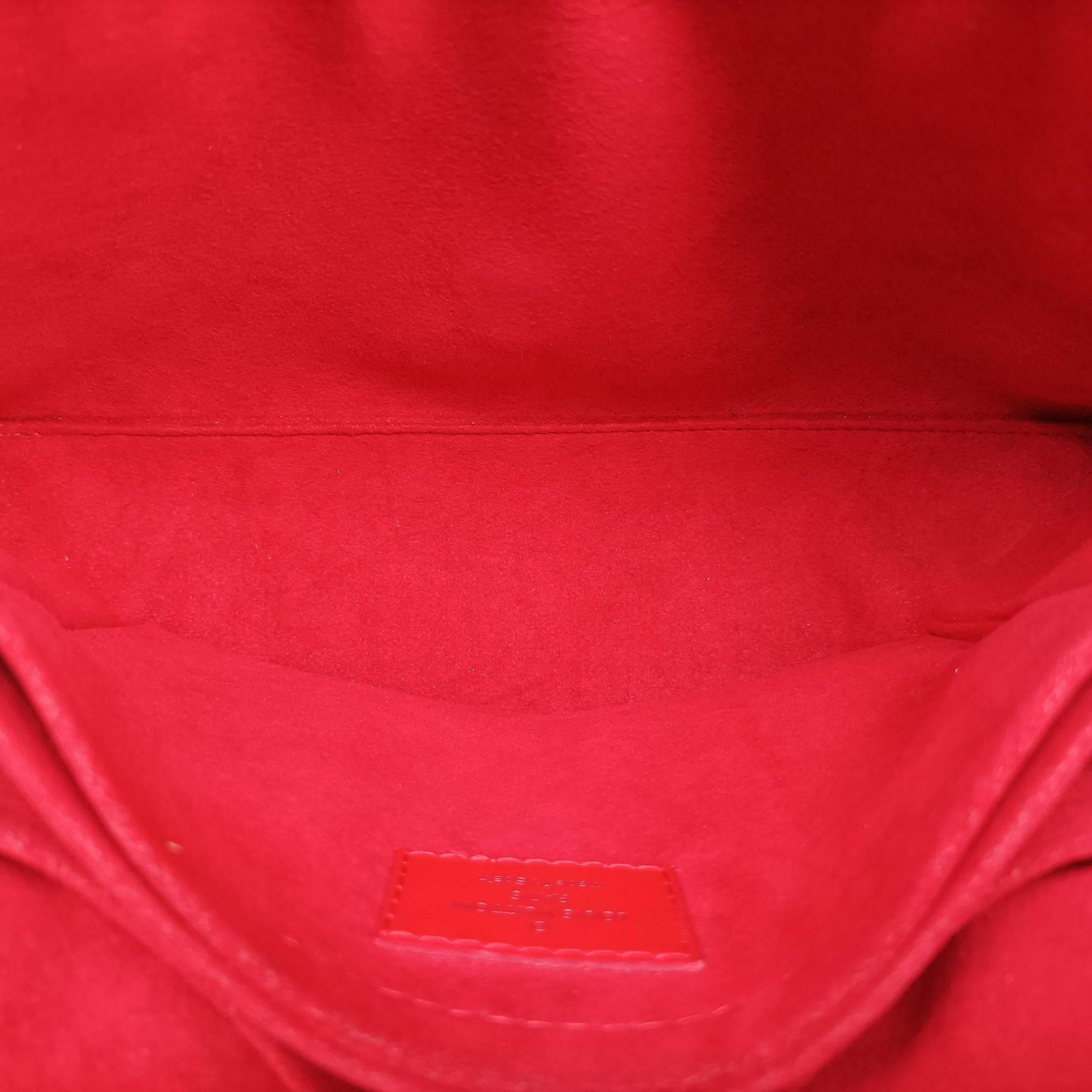 Pre-owned Louis Vuitton SAINT MICHEL Brown×COQUELICOT Monogram Canvas×epi M44031 shoulderbag | stylenewstar