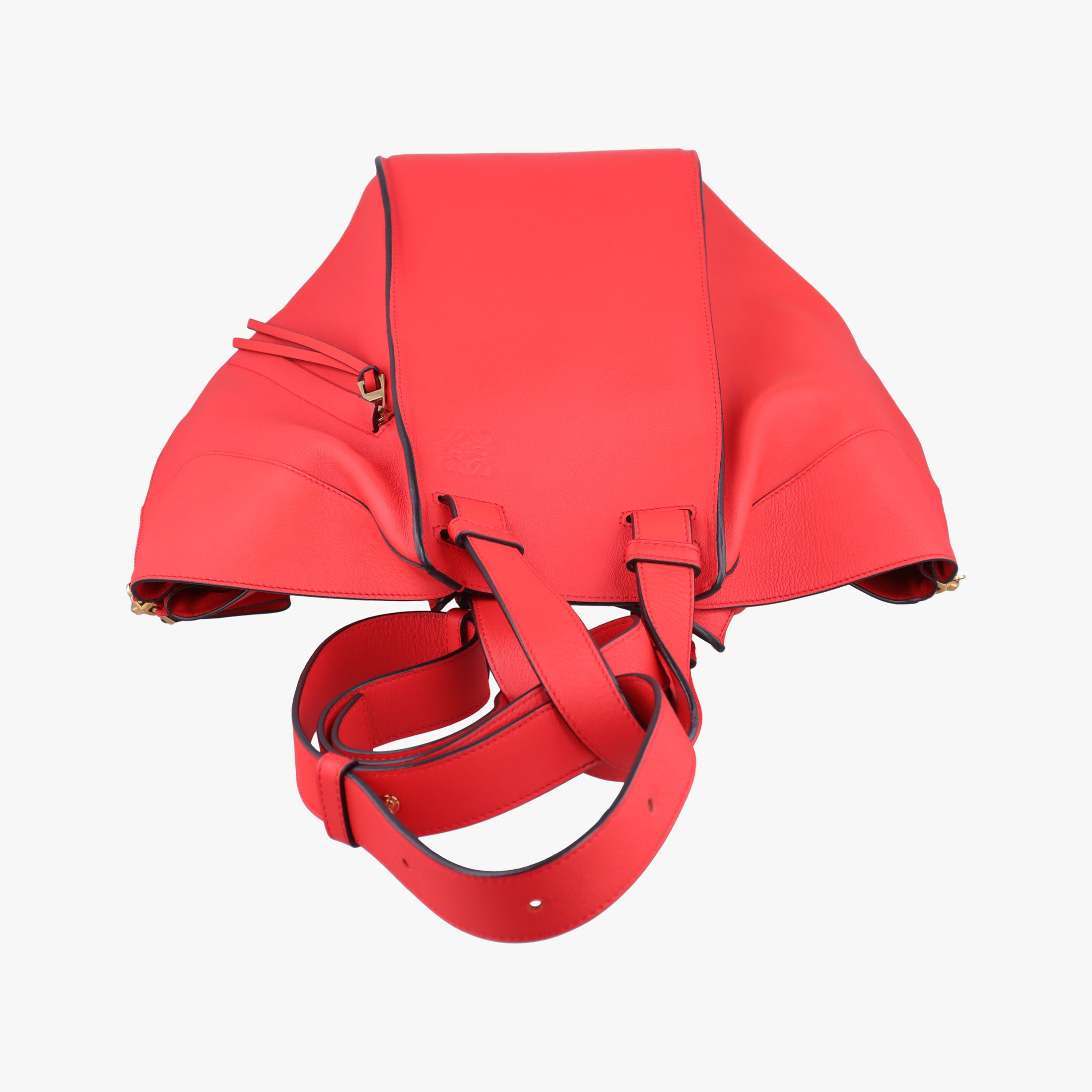Pre-owned Loewe Hammock Red Leather  shoulderbag | stylenewstar