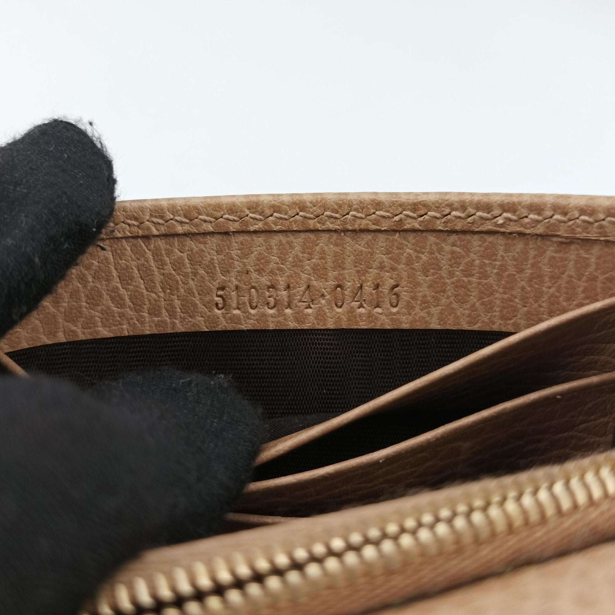 Pre-owned Gucci Interlocking G Beige  Leather 510314 shoulderbag | stylenewstar
