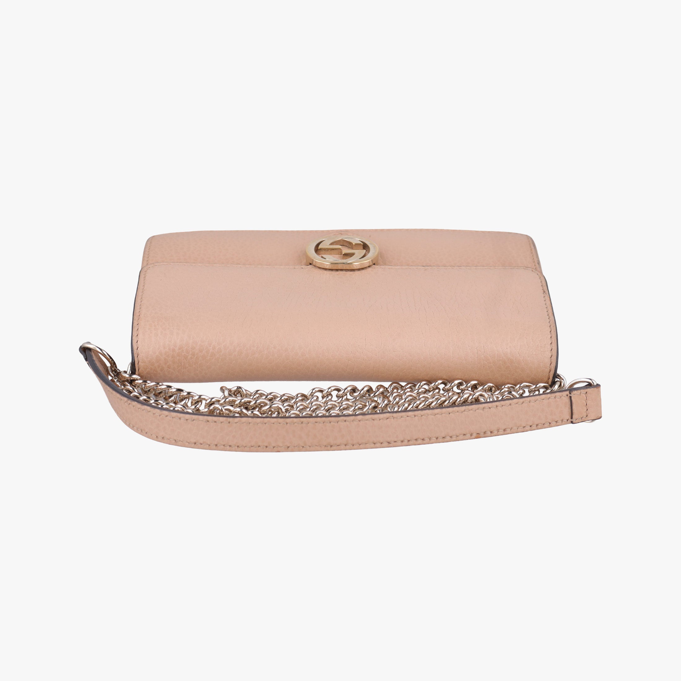 Pre-owned Gucci Interlocking G Beige  Leather 510314 shoulderbag | stylenewstar