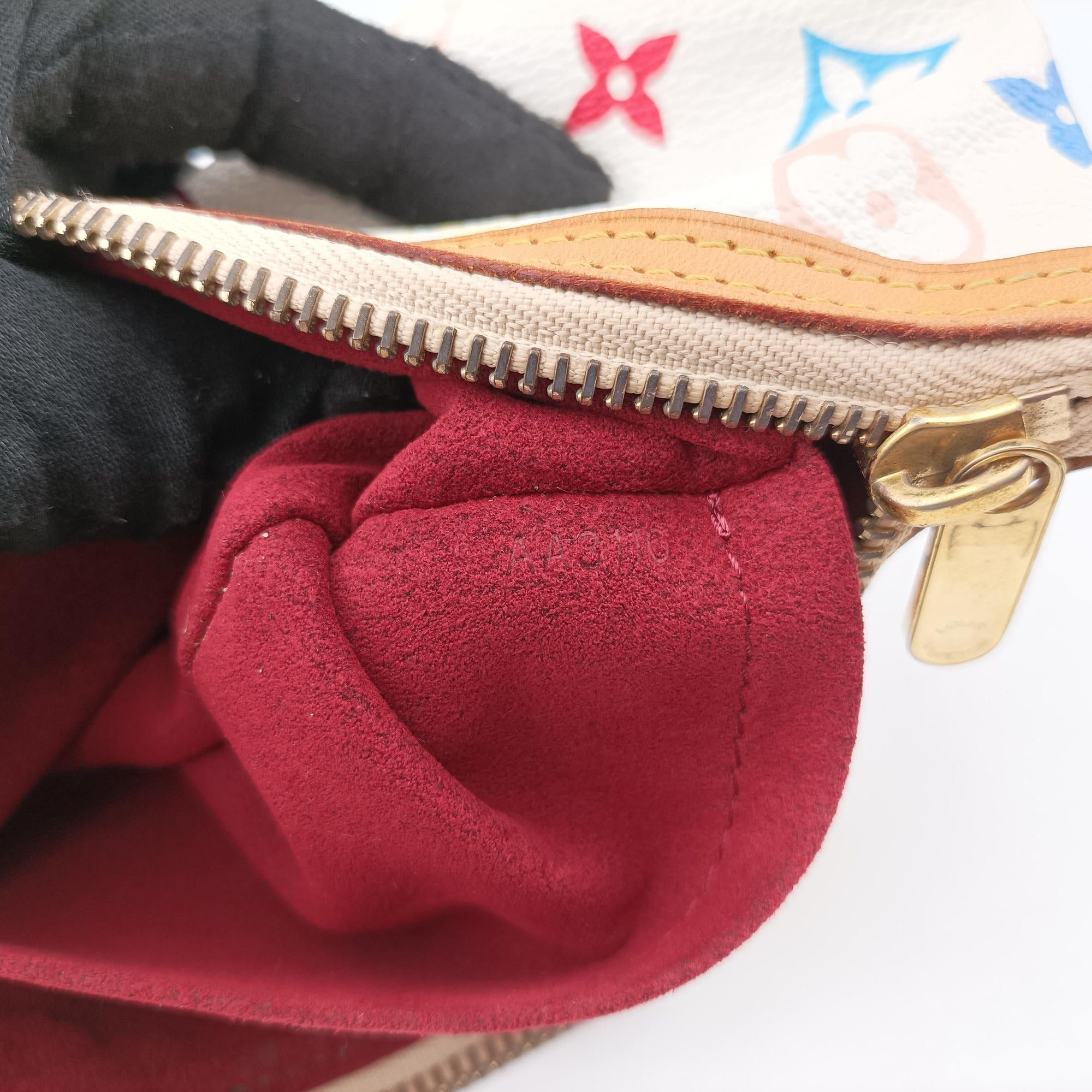 Secondhand Louis Vuitton Pochette Mira MM Accessory Pouch white Monogram Multicolor M60096 handbag | stylenewstar