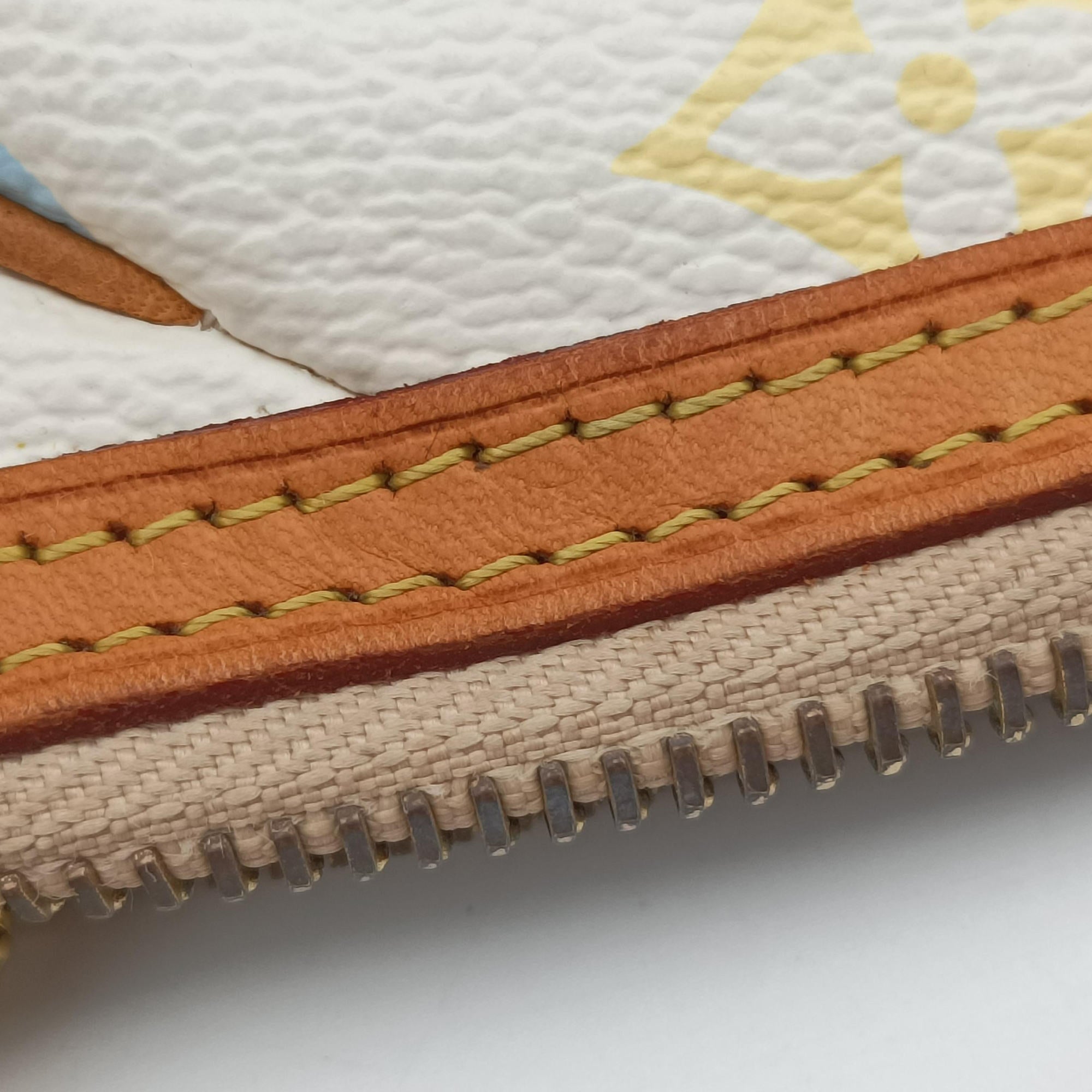 Secondhand Louis Vuitton Pochette Mira MM Accessory Pouch white Monogram Multicolor M60096 handbag | stylenewstar