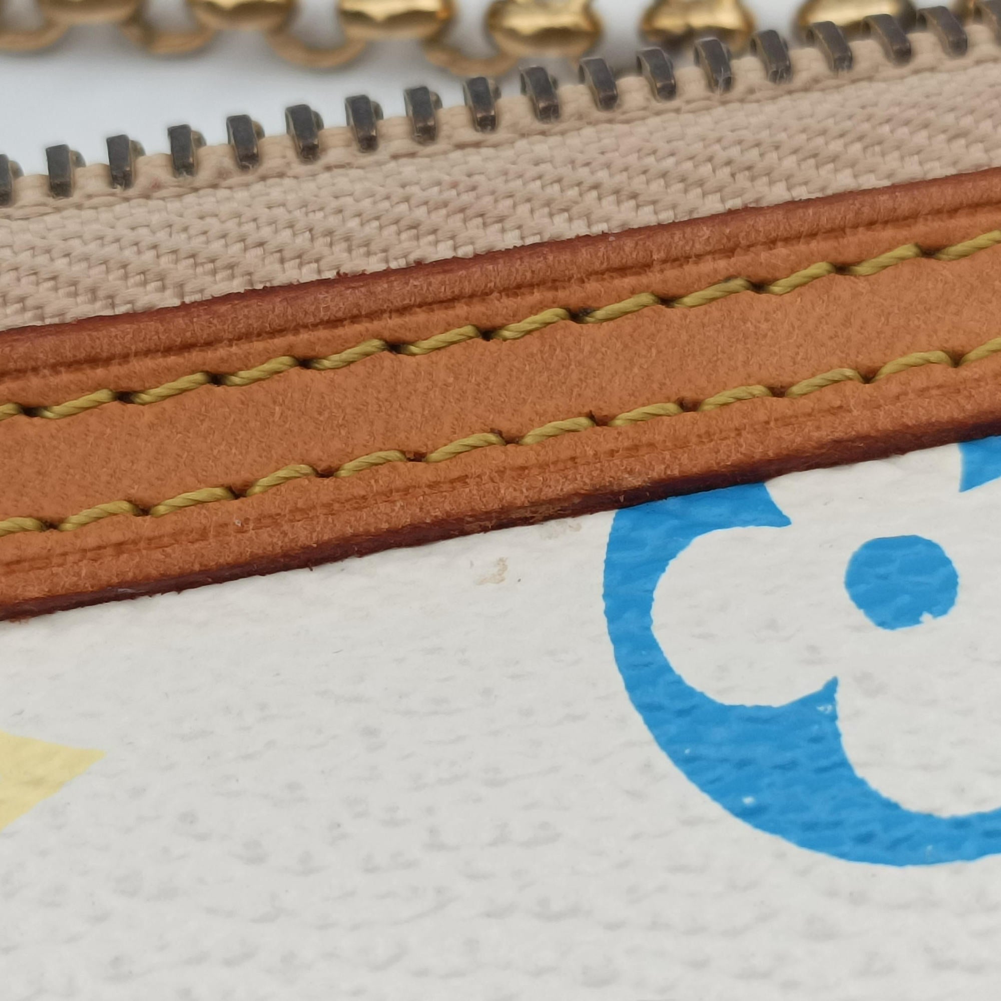 Secondhand Louis Vuitton Pochette Mira MM Accessory Pouch white Monogram Multicolor M60096 handbag | stylenewstar