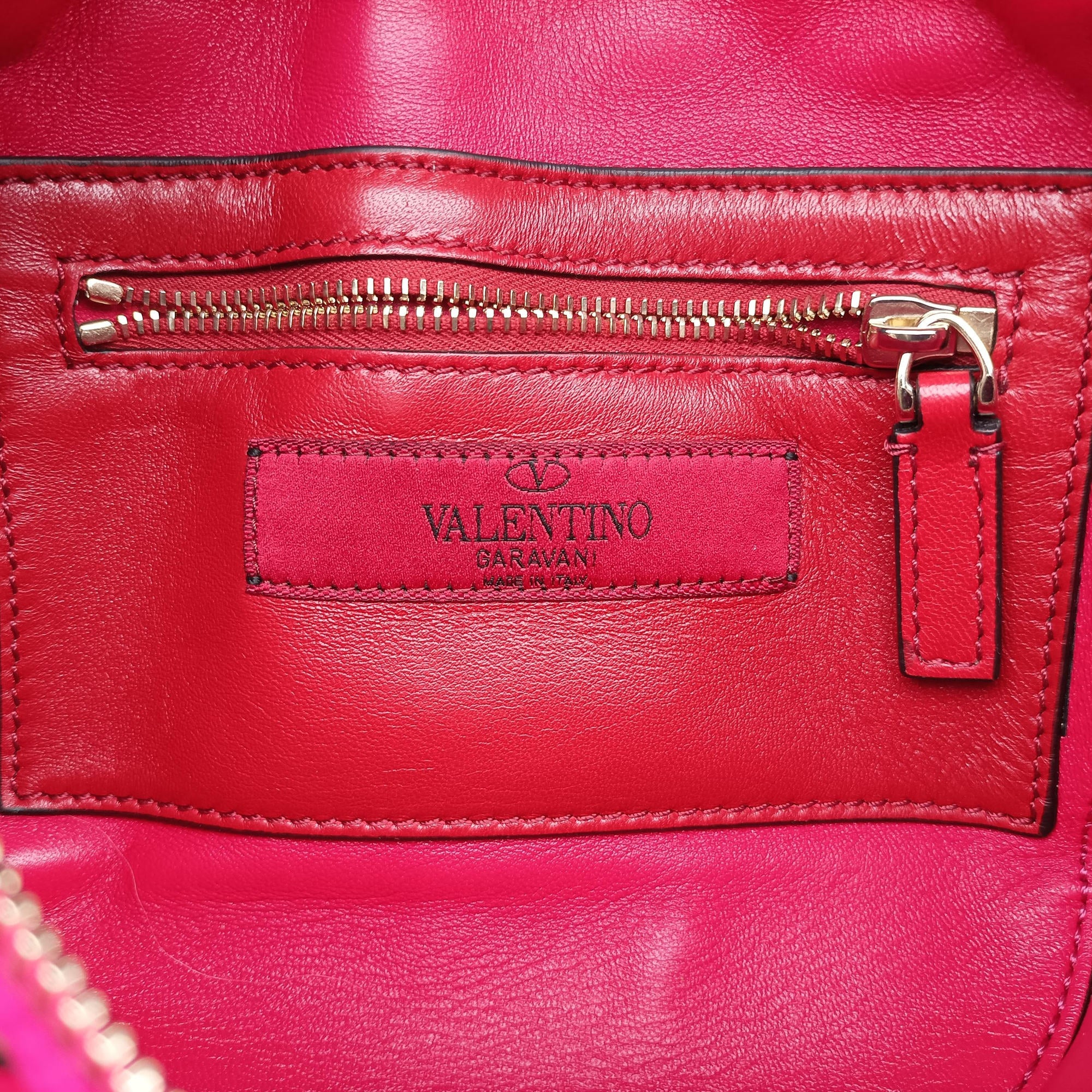 Pre-owned Valentino Rockstud Red Velvet  bum bag/waist bag | stylenewstar