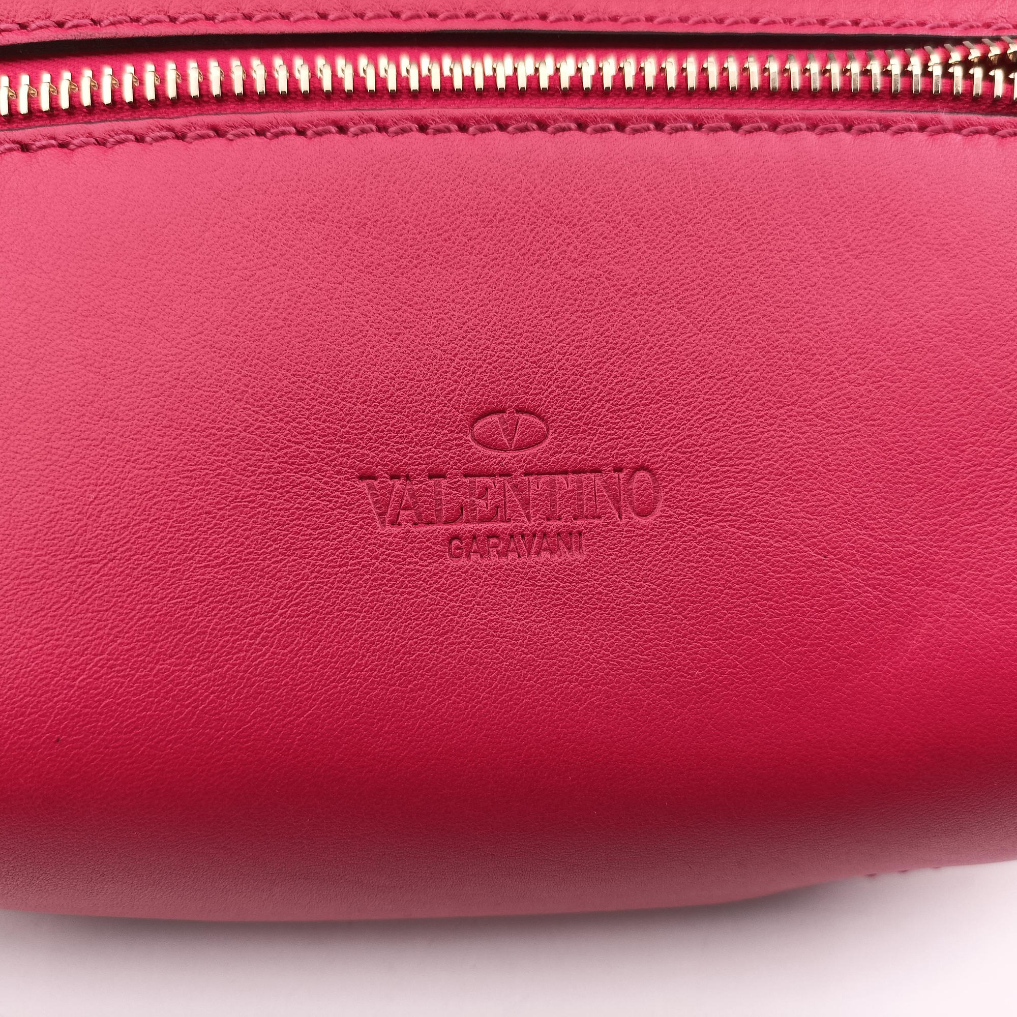 Pre-owned Valentino Rockstud Red Velvet  bum bag/waist bag | stylenewstar