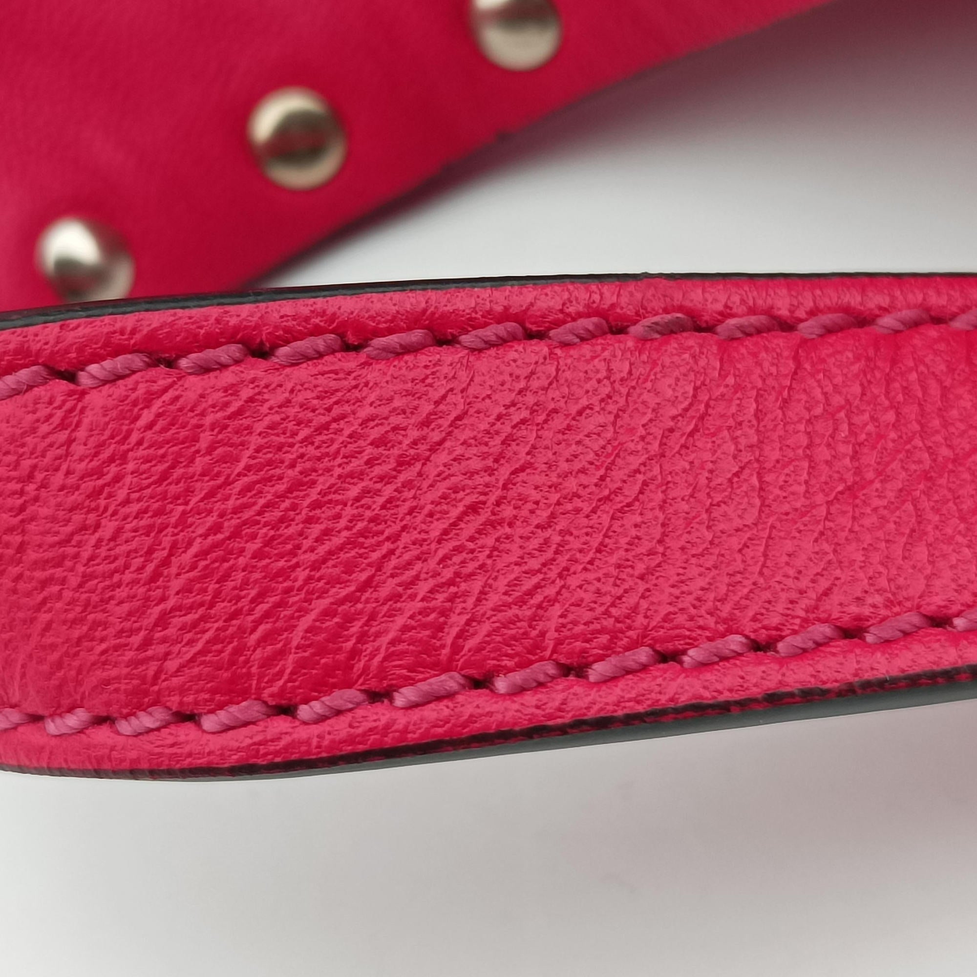 Pre-owned Valentino Rockstud Red Velvet  bum bag/waist bag | stylenewstar
