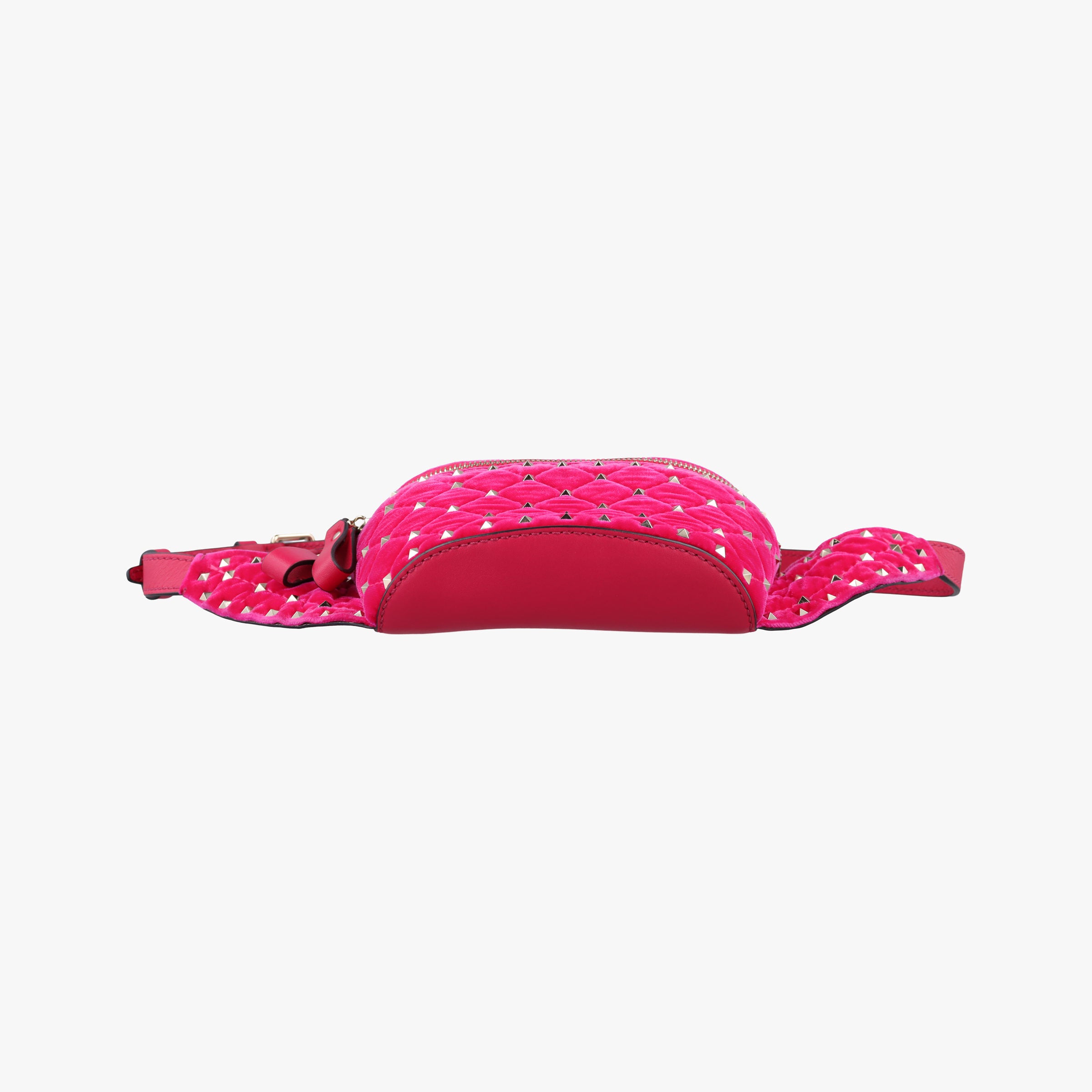 Pre-owned Valentino Rockstud Red Velvet  bum bag/waist bag | stylenewstar