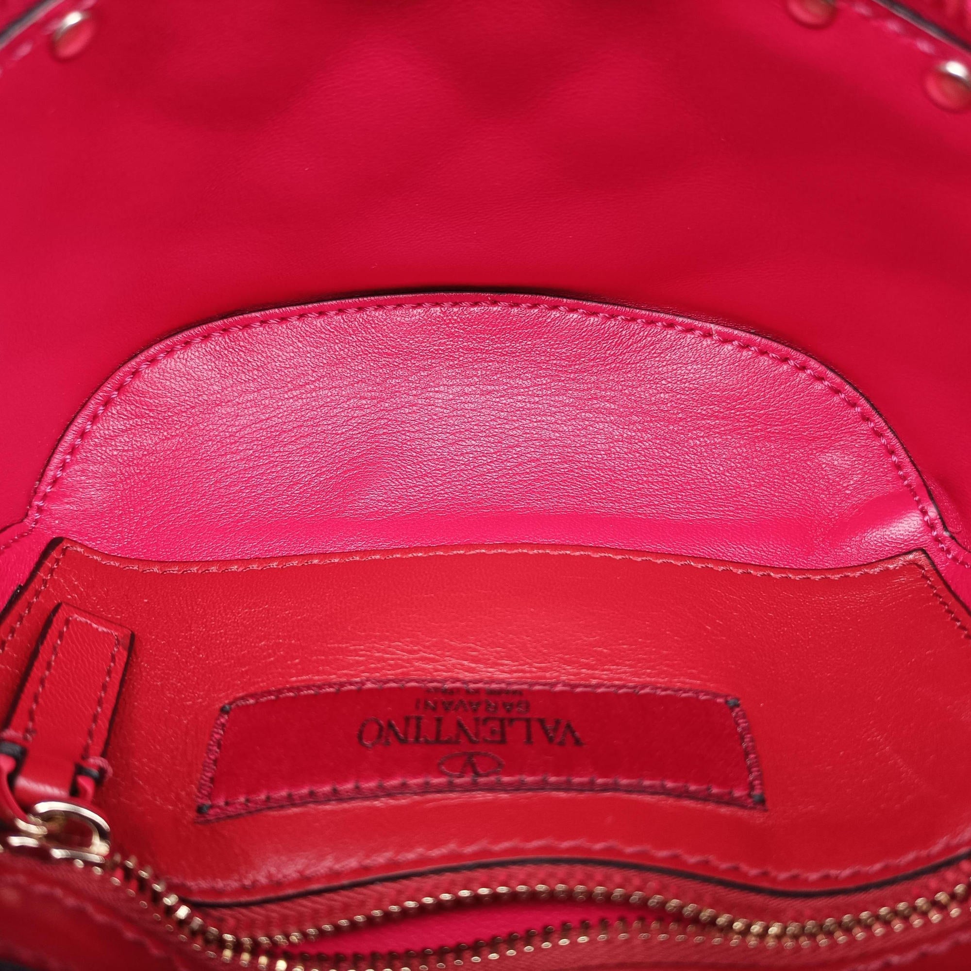 Pre-owned Valentino Rockstud Red Velvet  bum bag/waist bag | stylenewstar