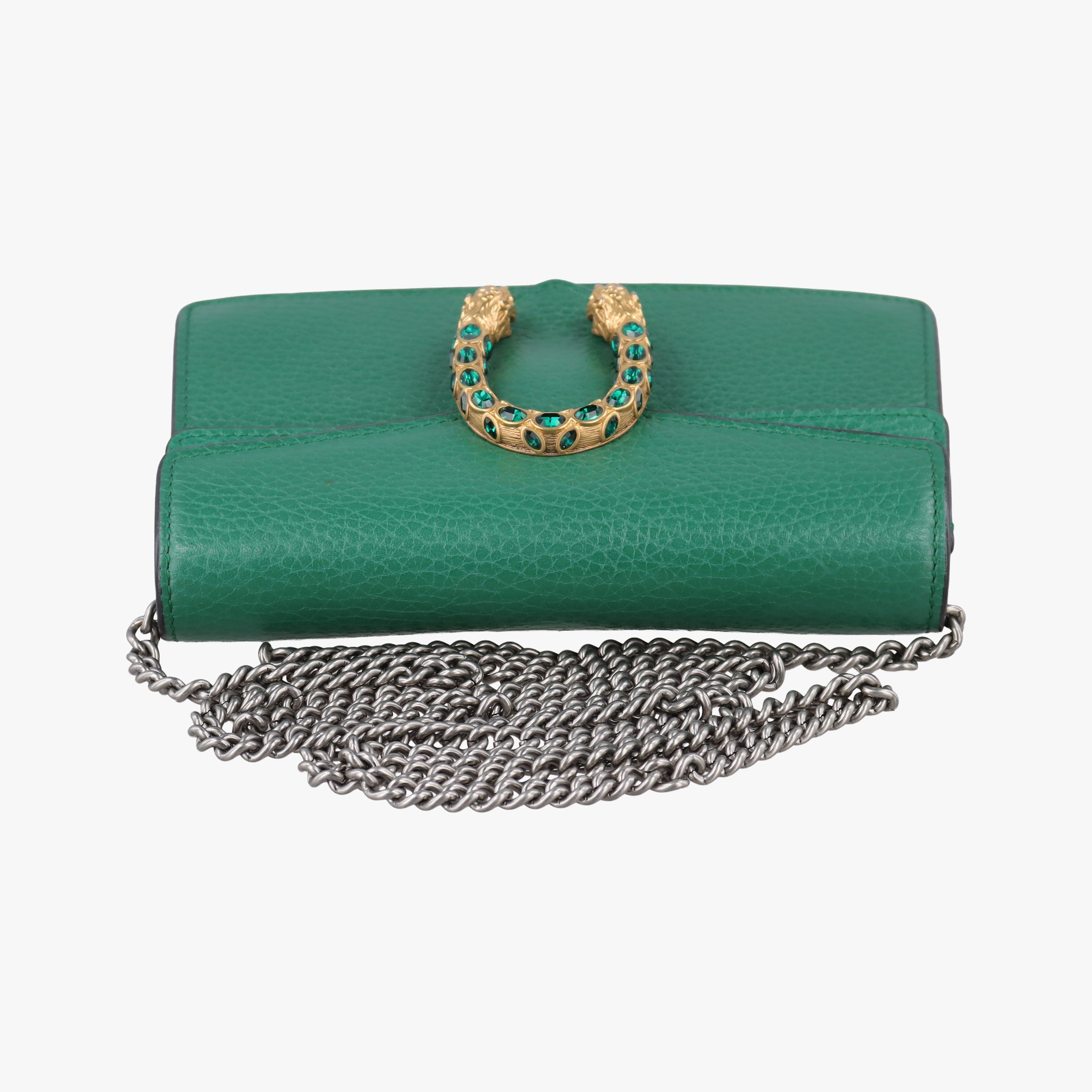 Pre-owned Gucci Dionysus Green Leather 476432 shoulderbag | stylenewstar