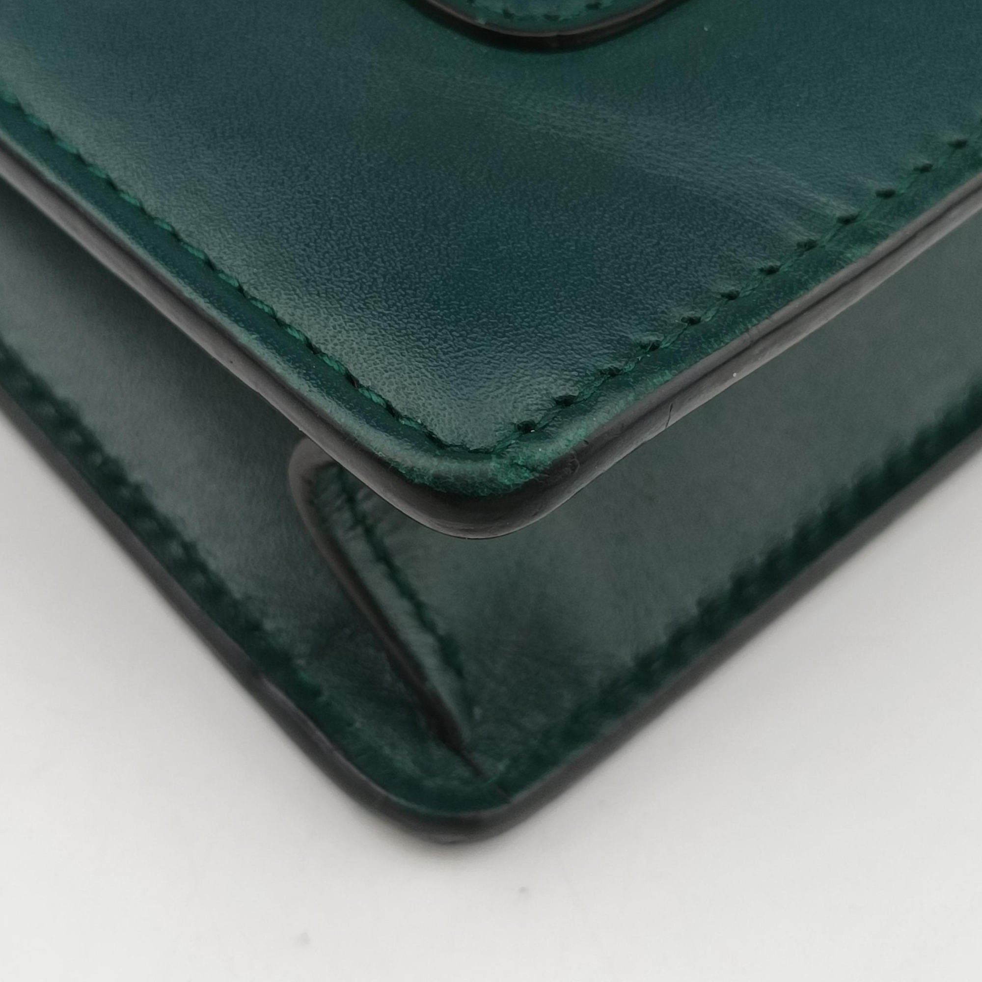 Pre-owned Bvlgari SERPENTI FOREVER Green Leather  shoulderbag | stylenewstar