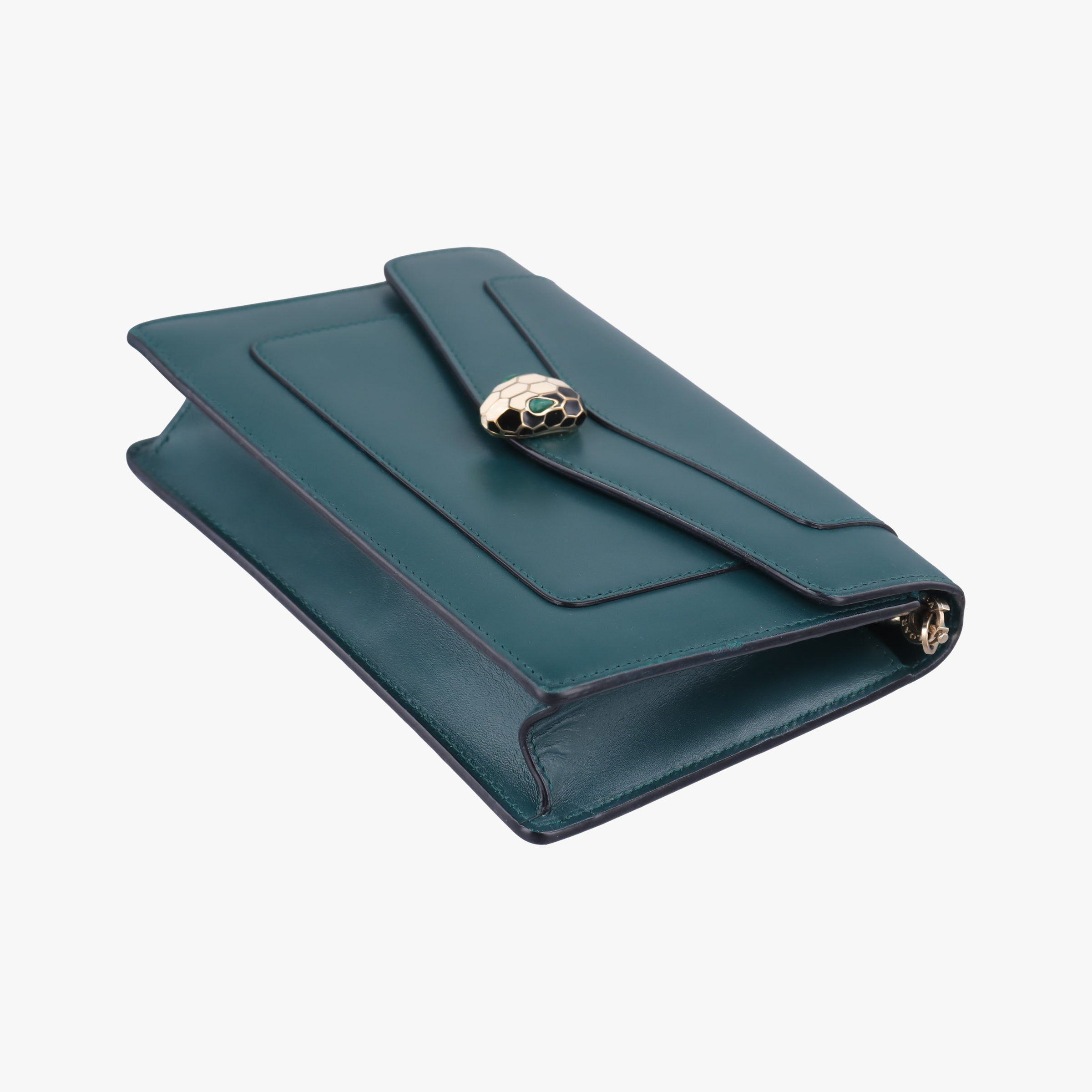 Pre-owned Bvlgari SERPENTI FOREVER Green Leather  shoulderbag | stylenewstar