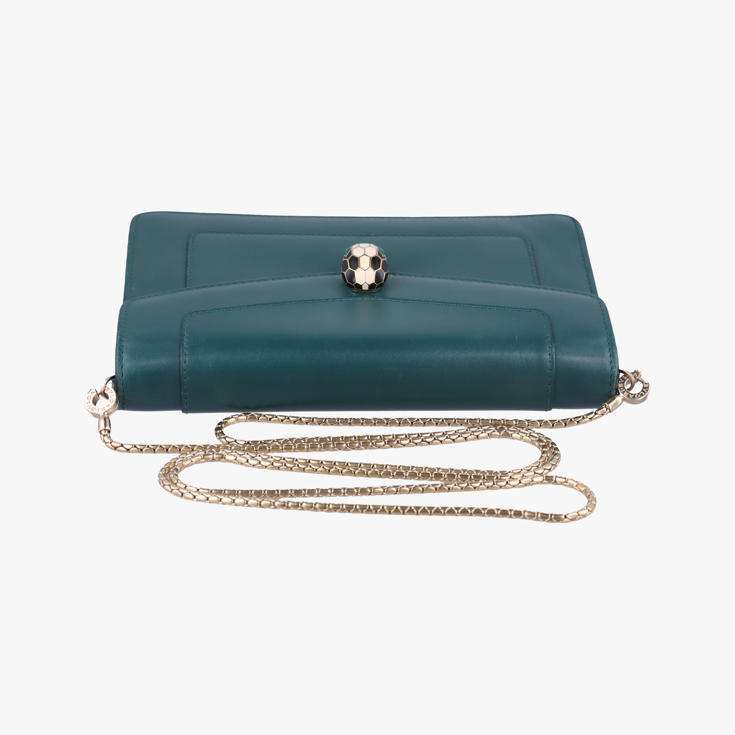Pre-owned Bvlgari SERPENTI FOREVER Green Leather  shoulderbag | stylenewstar